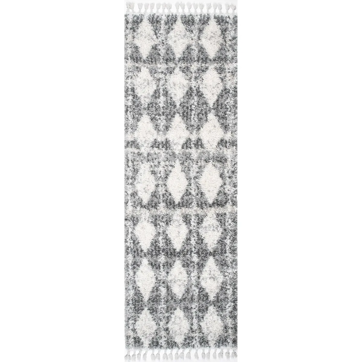 Nuloom Freddie Diamond Banded Contemporary Area Rug with Tassel