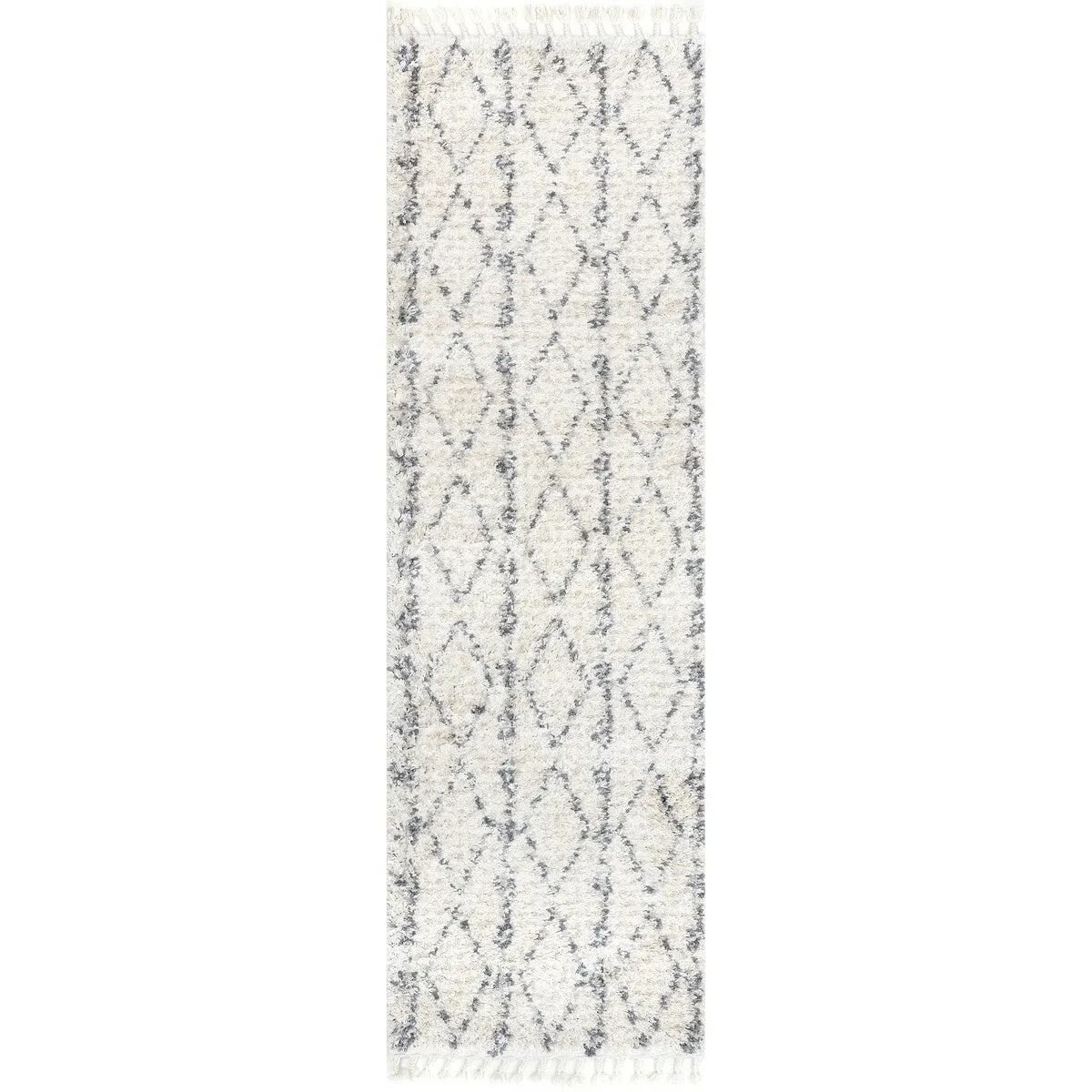 Nuloom Freddie Diamond Banded Contemporary Area Rug with Tassel