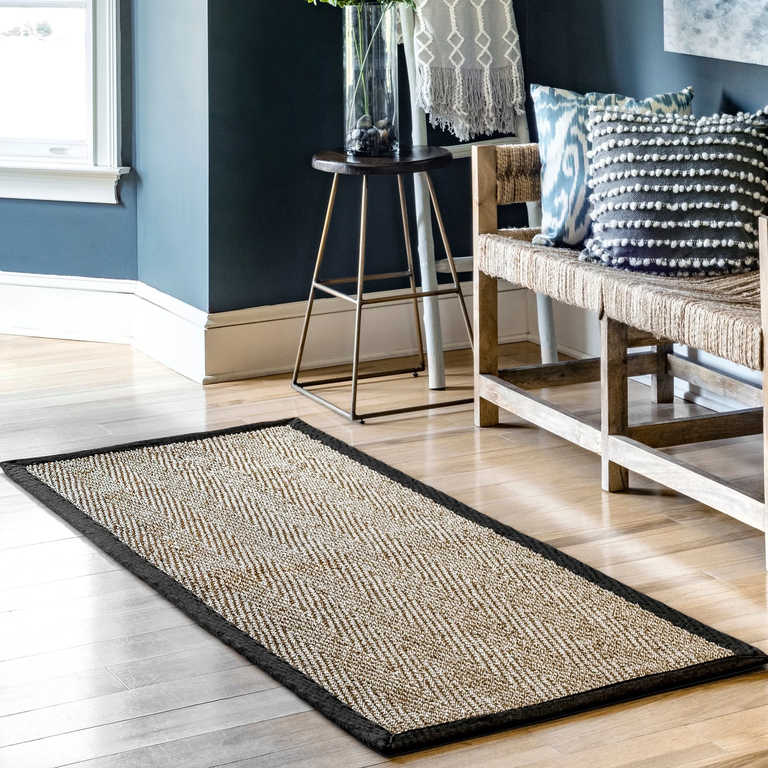 Nuloom Geometric Natural Fiber Seagrass Chevron Area Rug