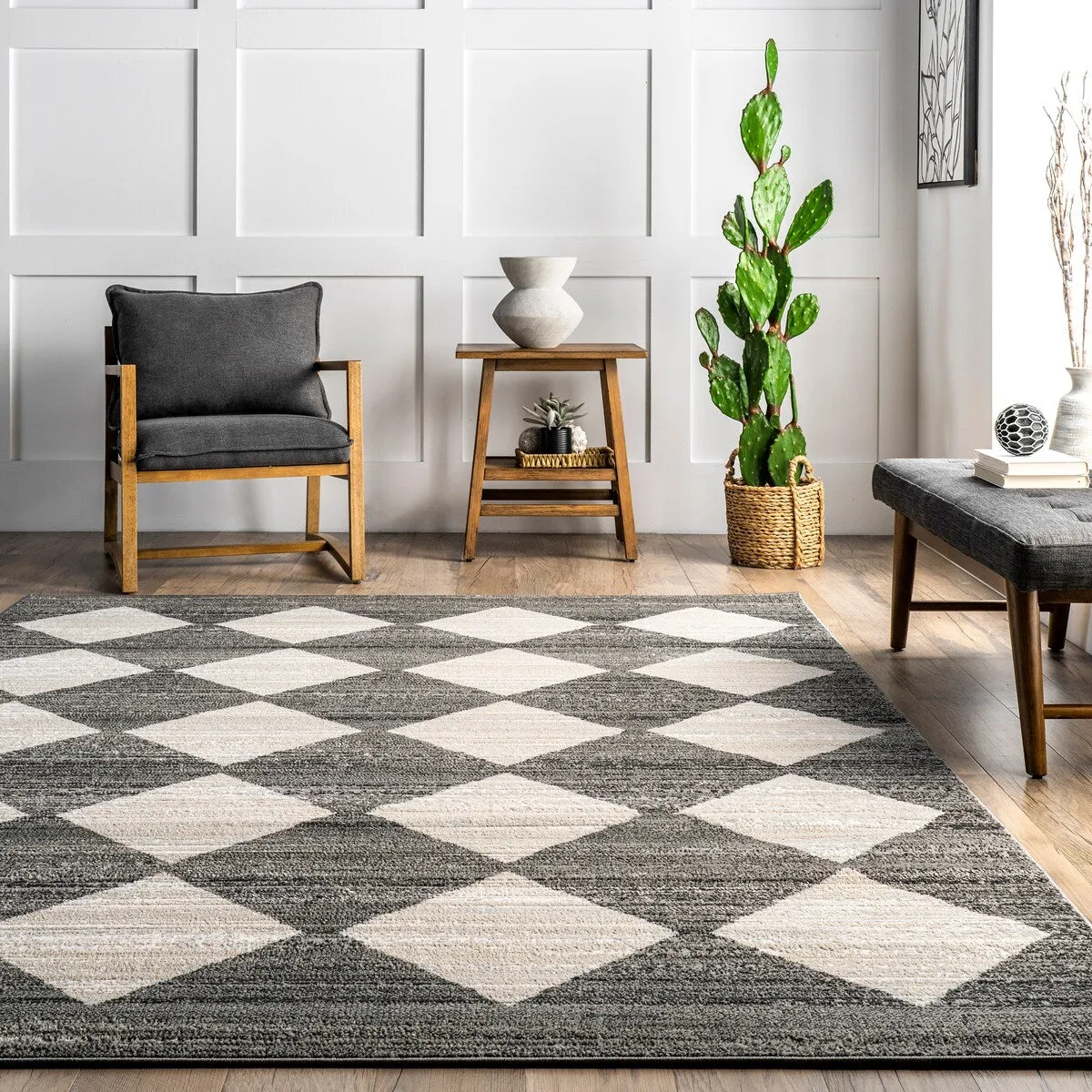 Nuloom Gianna Contemporary Geometric Checker Tile Area Rug