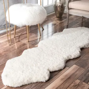 Nuloom Hand Tufted Double Pelt Faux Sheepskin Area Rug