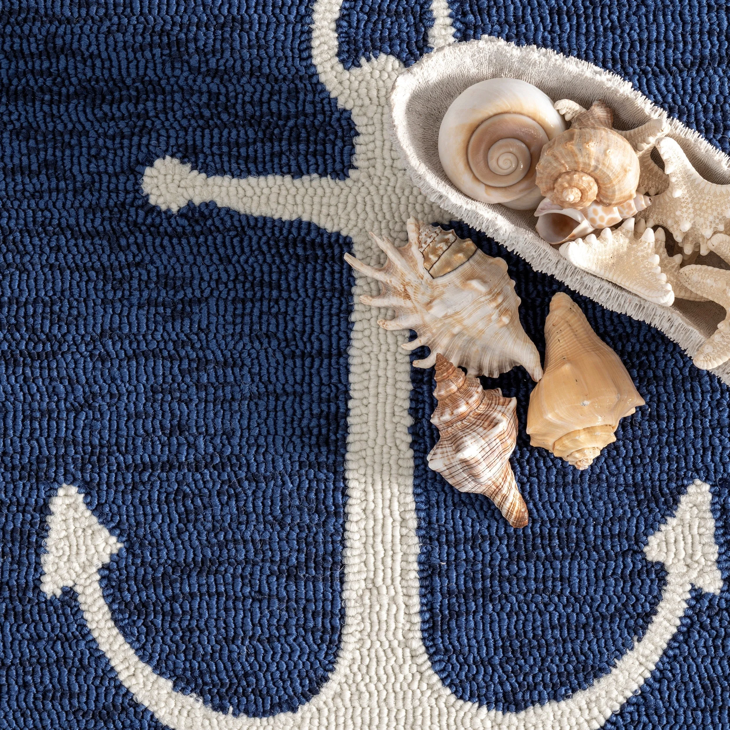 Nuloom Indoor/Outdoor Nautical Anchor Area Rug