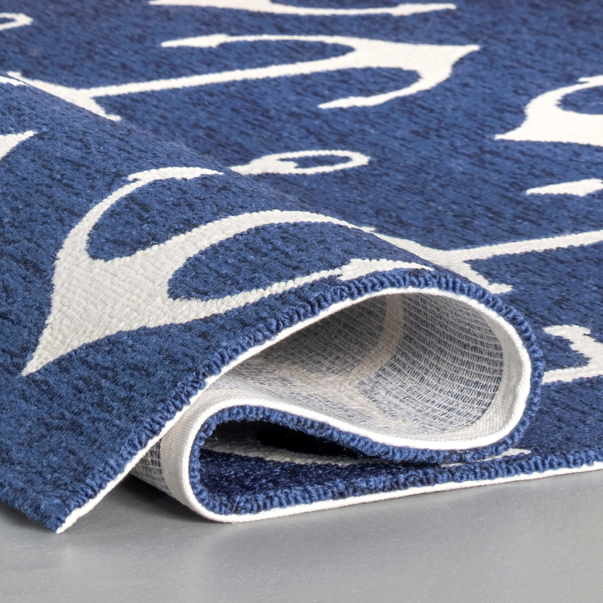 Nuloom Indoor/Outdoor Nautical Anchor Area Rug