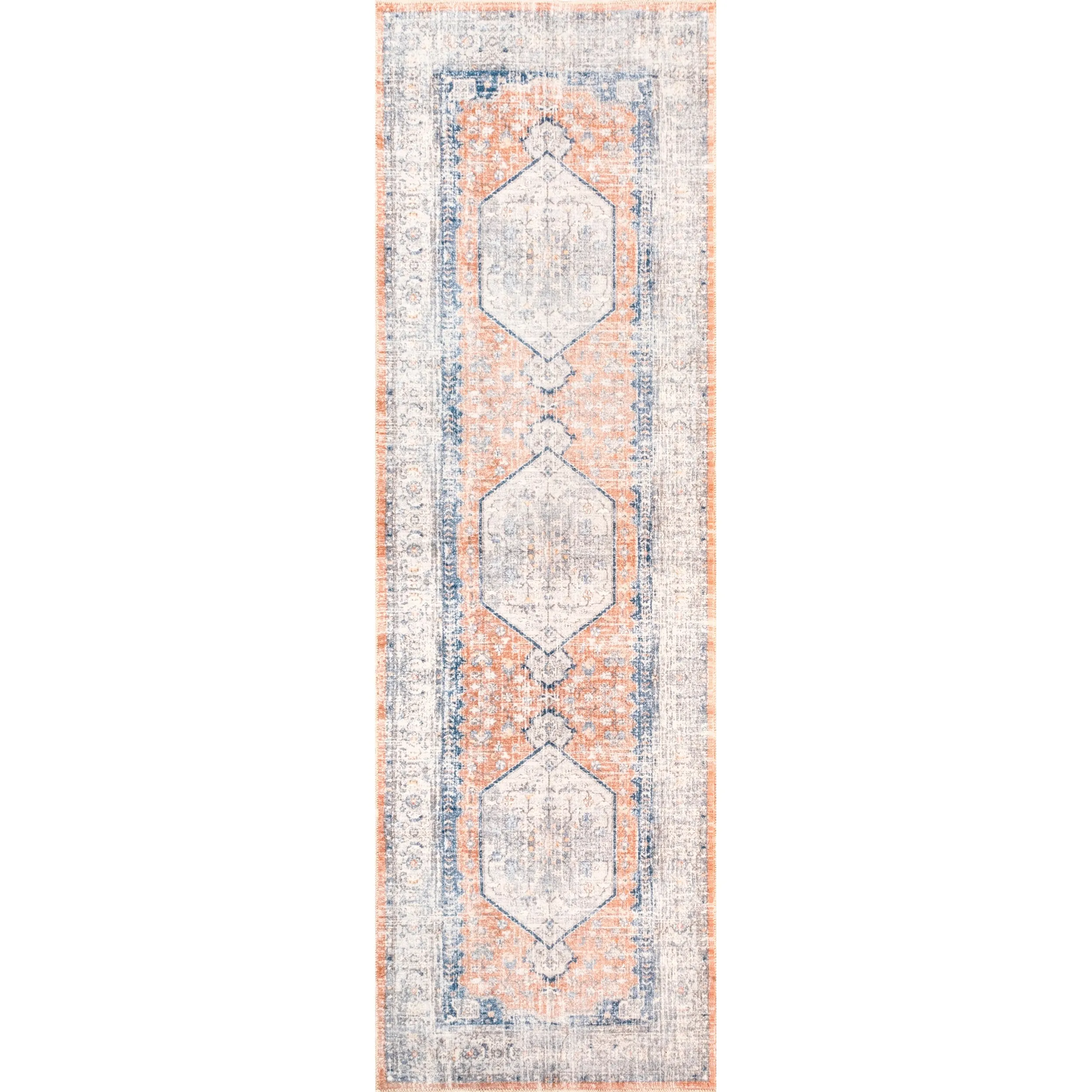 Nuloom Jacquie SpinClean Machine Washable Vintage Floral Area Rug