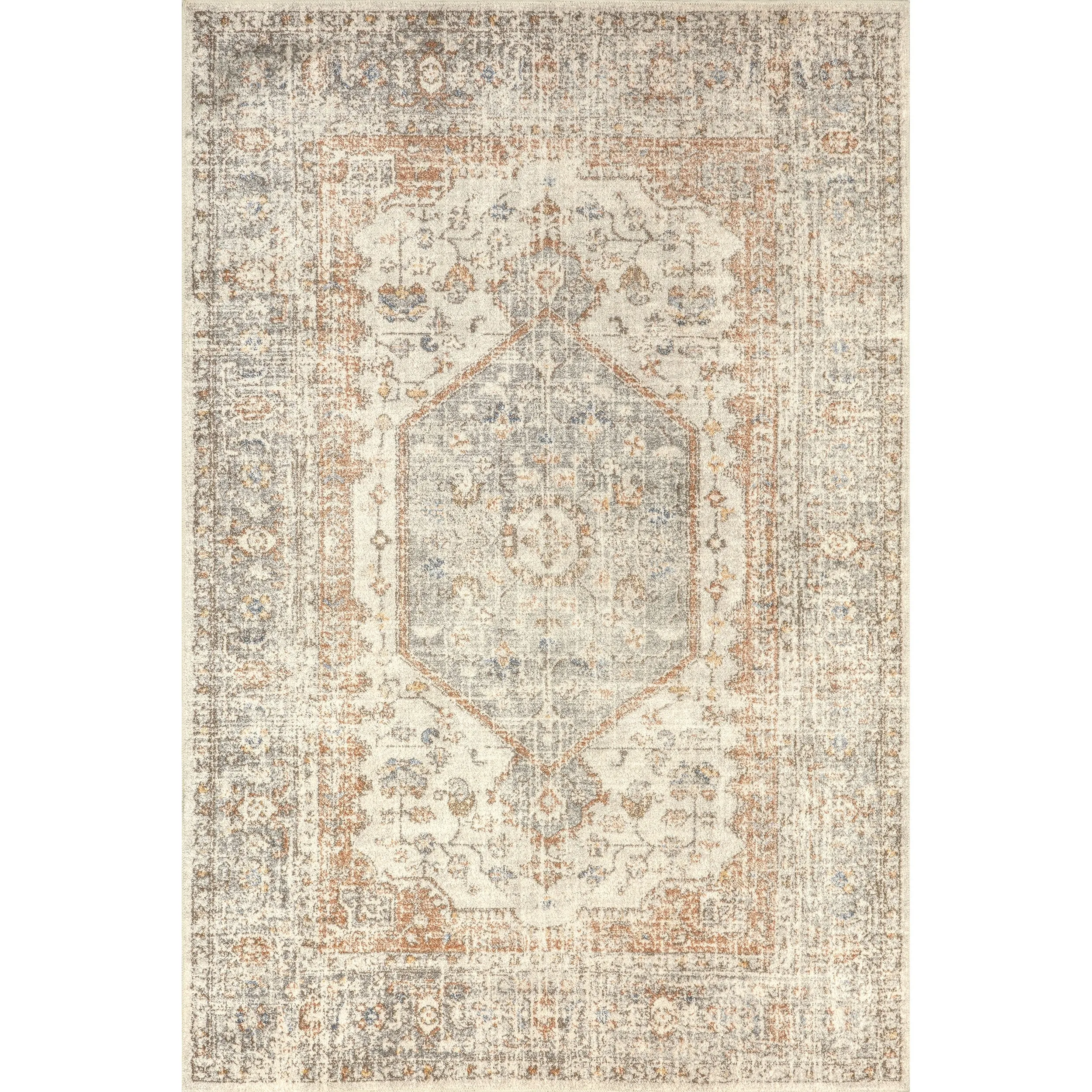 Nuloom Jacquie SpinClean Machine Washable Vintage Floral Area Rug