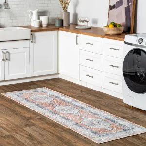 Nuloom Jacquie SpinClean Machine Washable Vintage Floral Area Rug