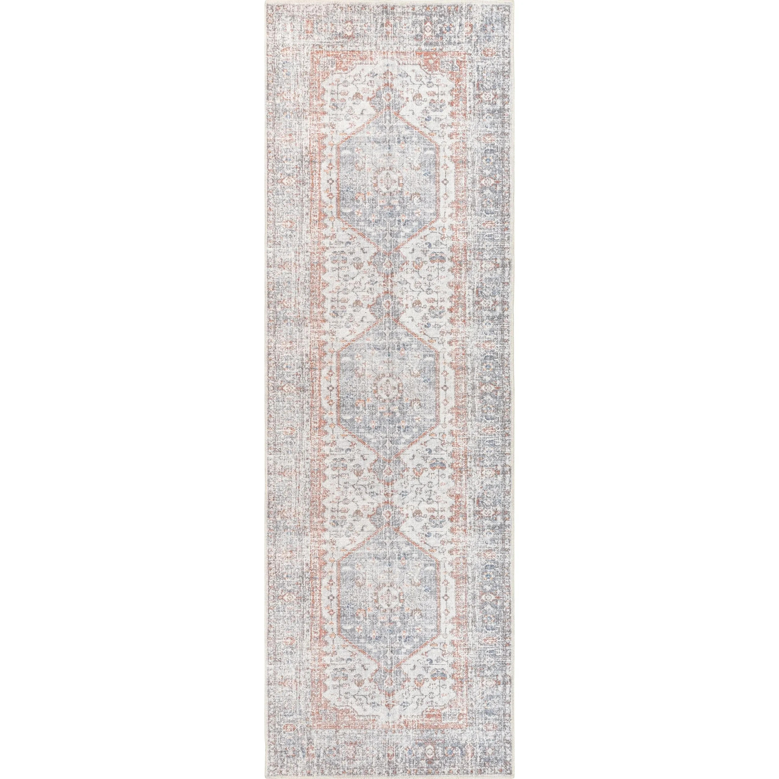 Nuloom Jacquie SpinClean Machine Washable Vintage Floral Area Rug