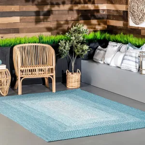 Nuloom Jayda Braided Ombre Indoor/Outdoor Area Rug