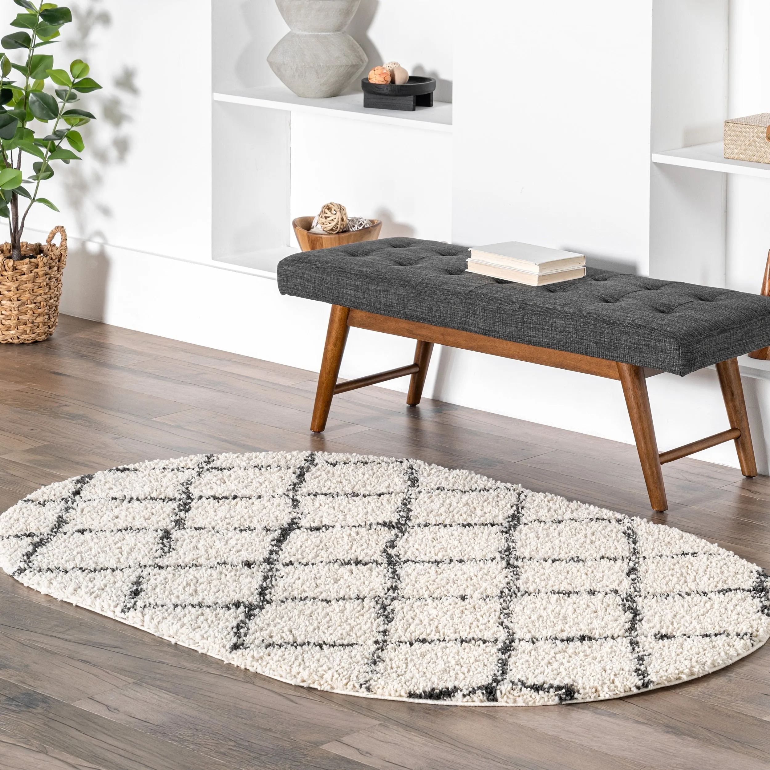 Nuloom Jessie Moroccan Lattice Tassel Area Rug