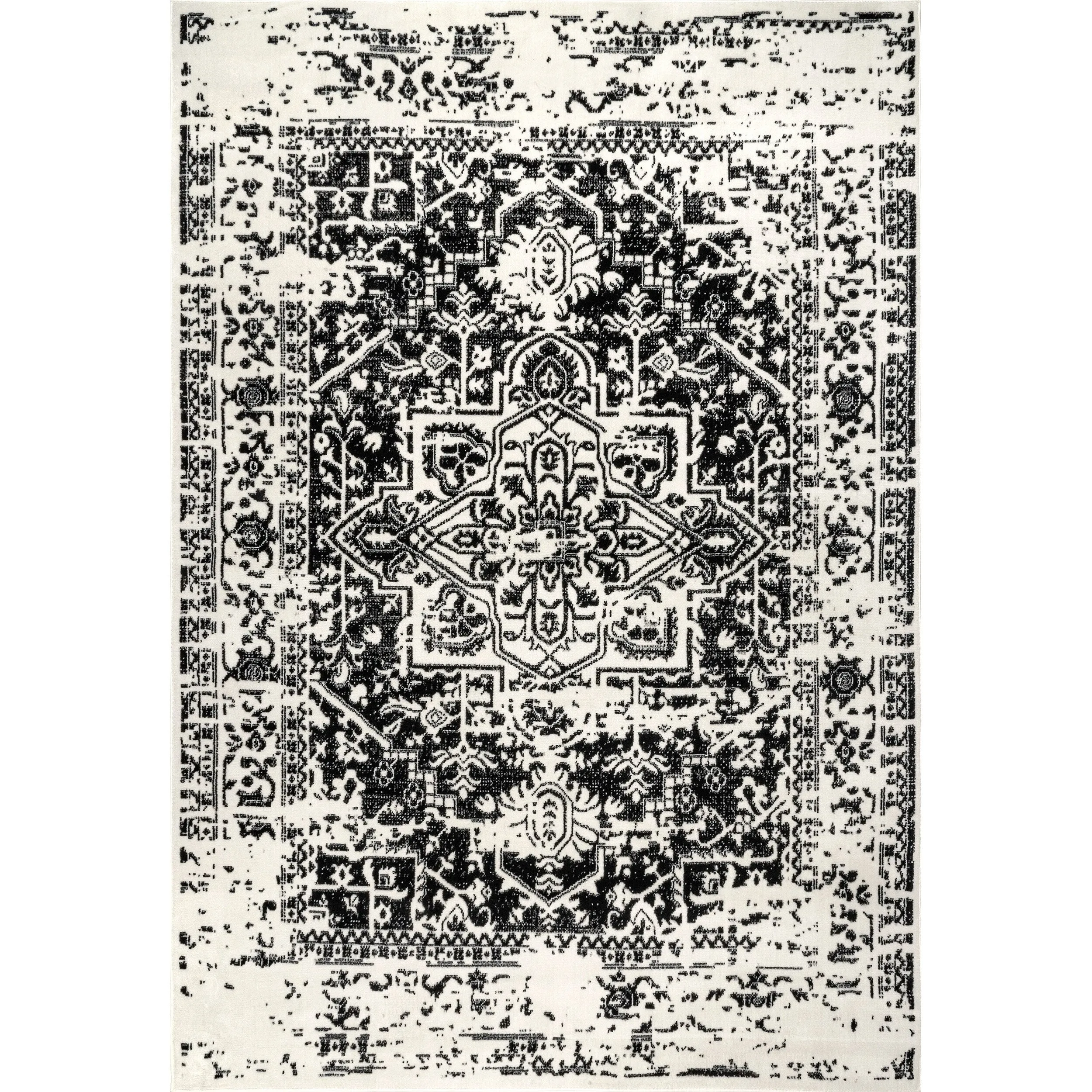 Nuloom Jordana Vintage Distressed Medallion Area Rug