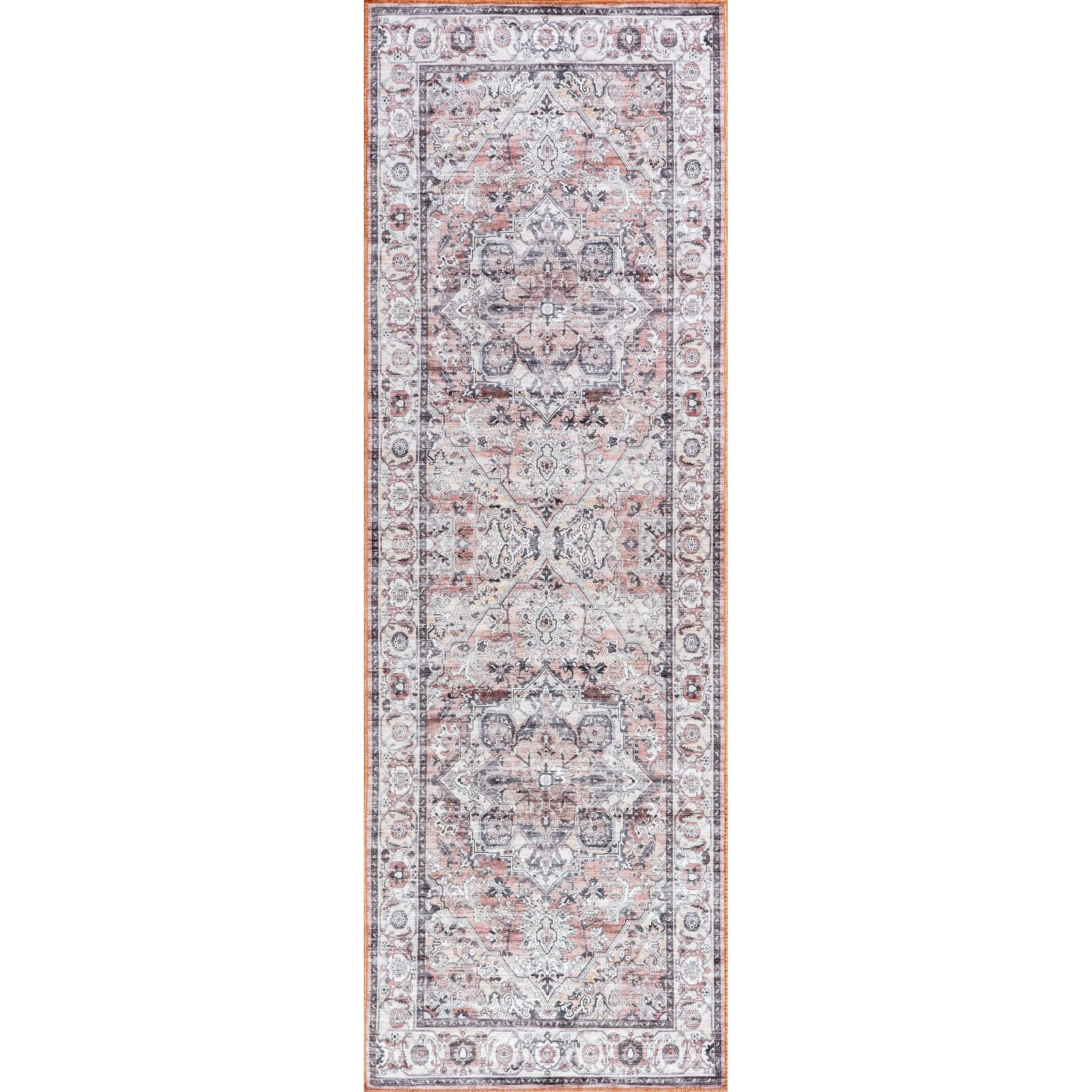 Nuloom Joslyn SpinClean Traditional Floral Machine Washable Area Rug