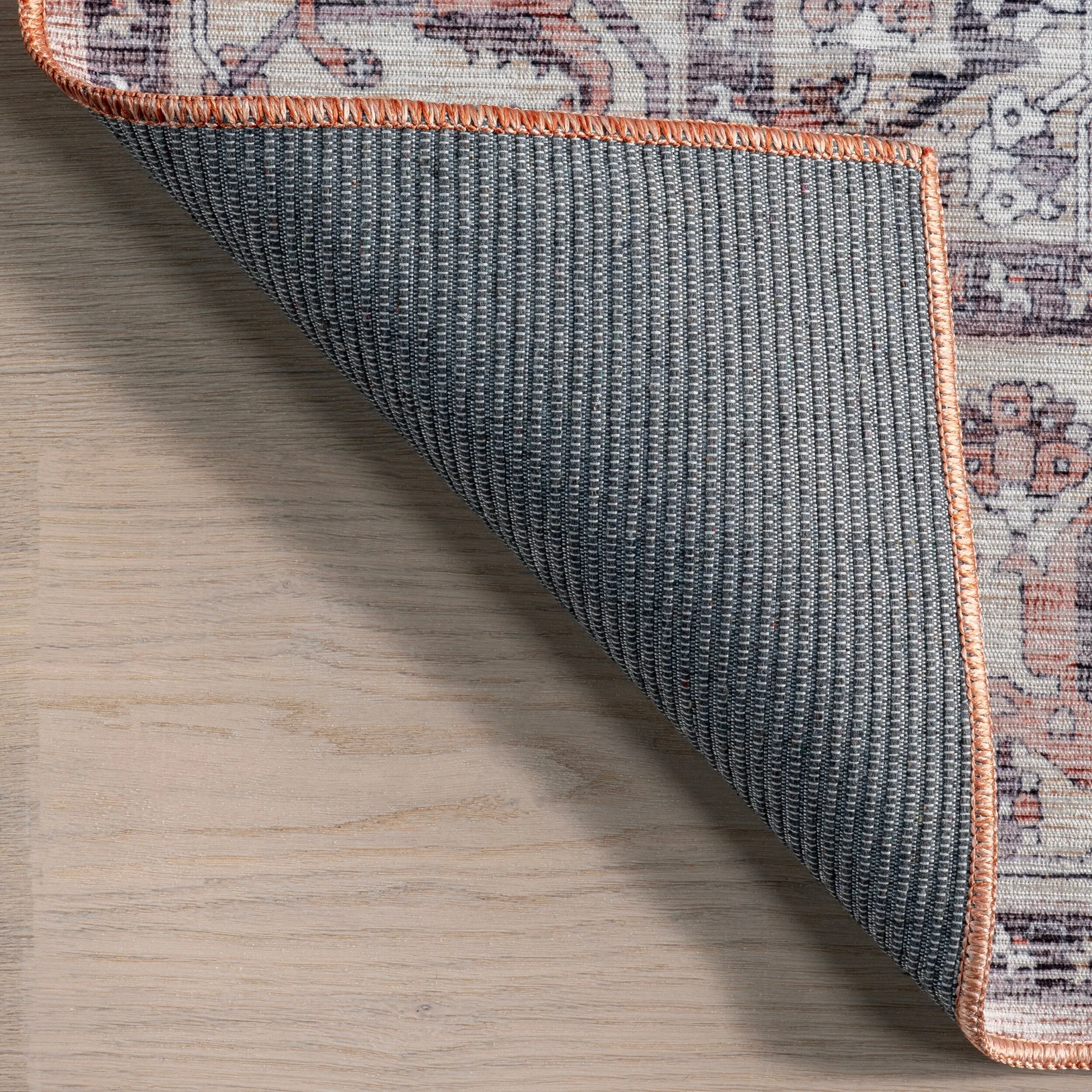 Nuloom Joslyn SpinClean Traditional Floral Machine Washable Area Rug