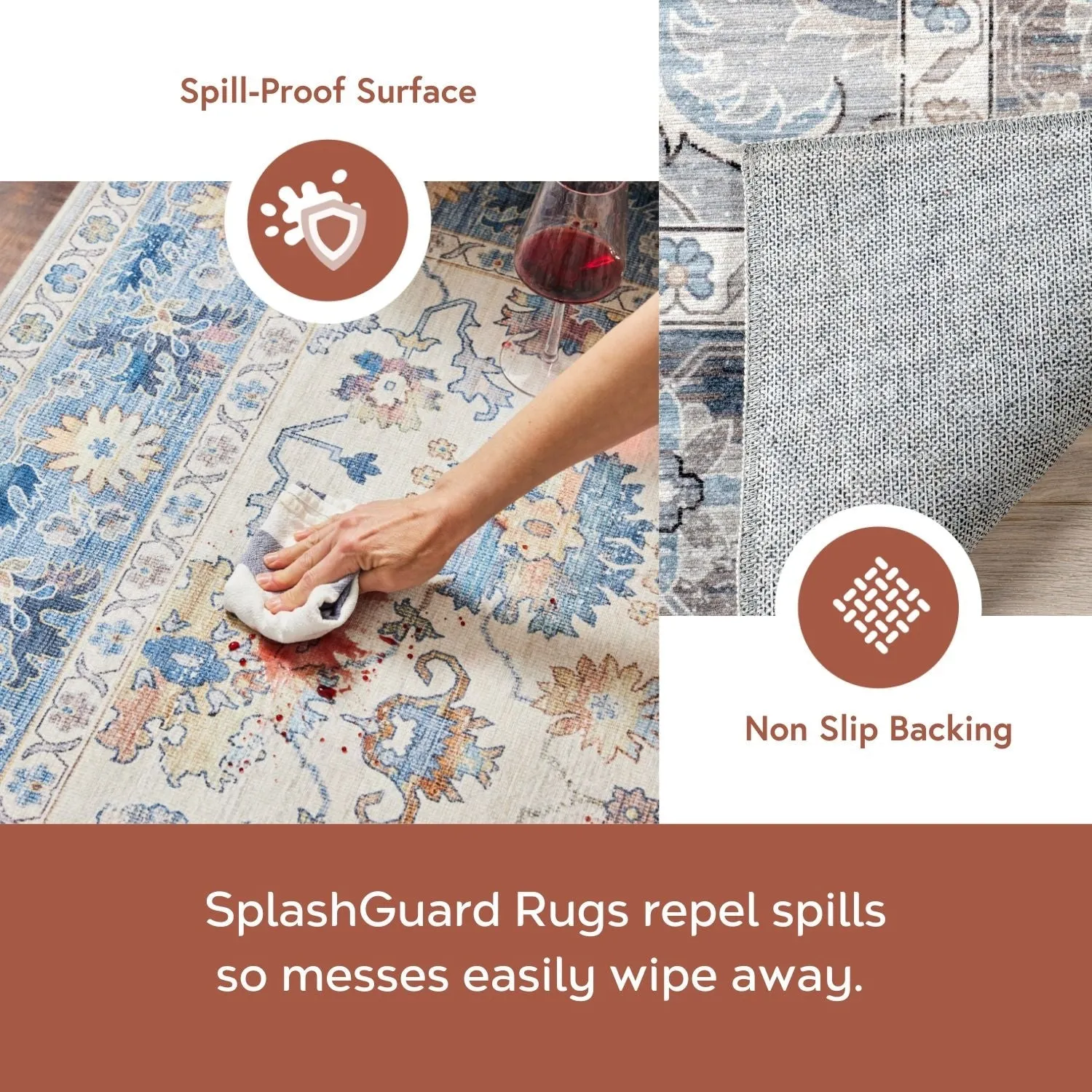Nuloom Juni Southwestern SplashGuard Machine Washable Area Rug