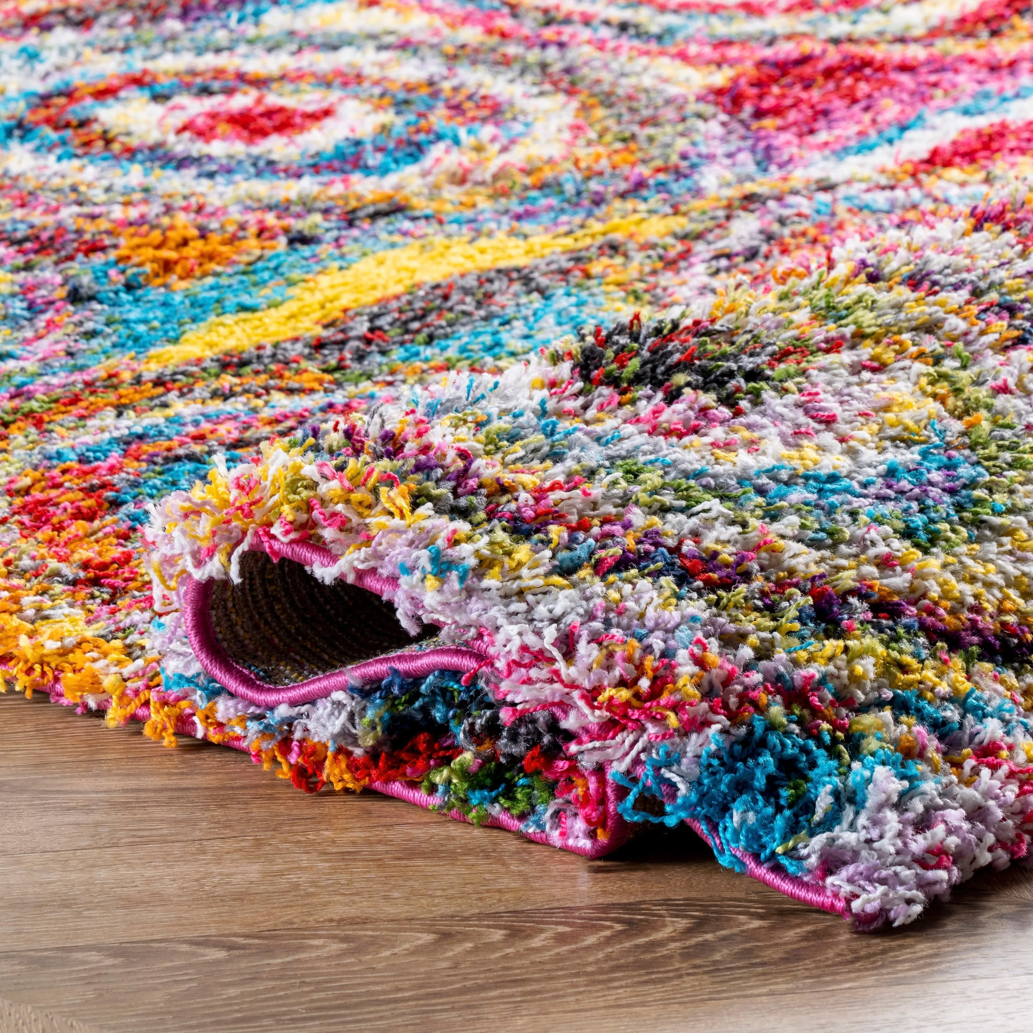 Nuloom Kindra Bohemian Circles Shag Area Rug