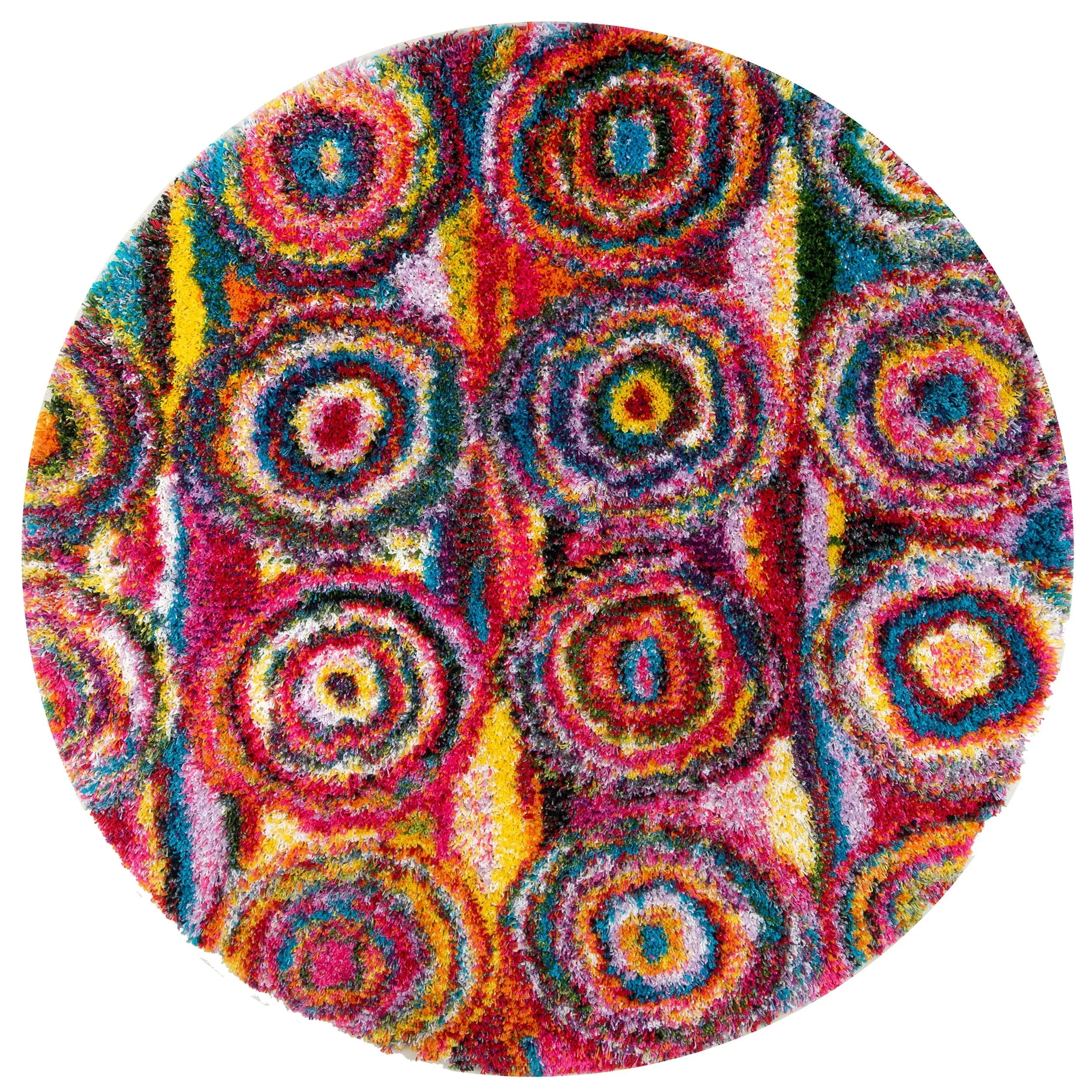 Nuloom Kindra Bohemian Circles Shag Area Rug