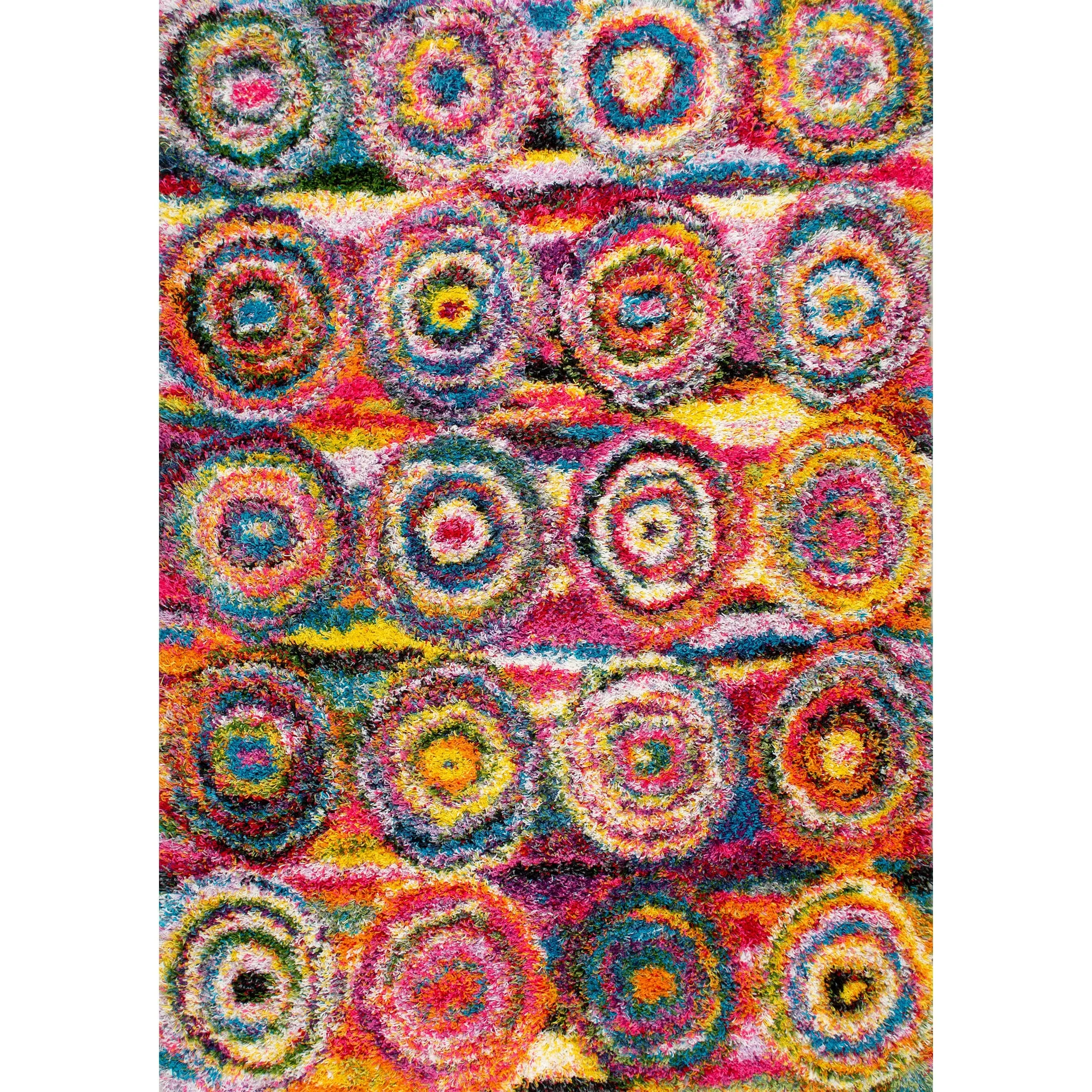 Nuloom Kindra Bohemian Circles Shag Area Rug