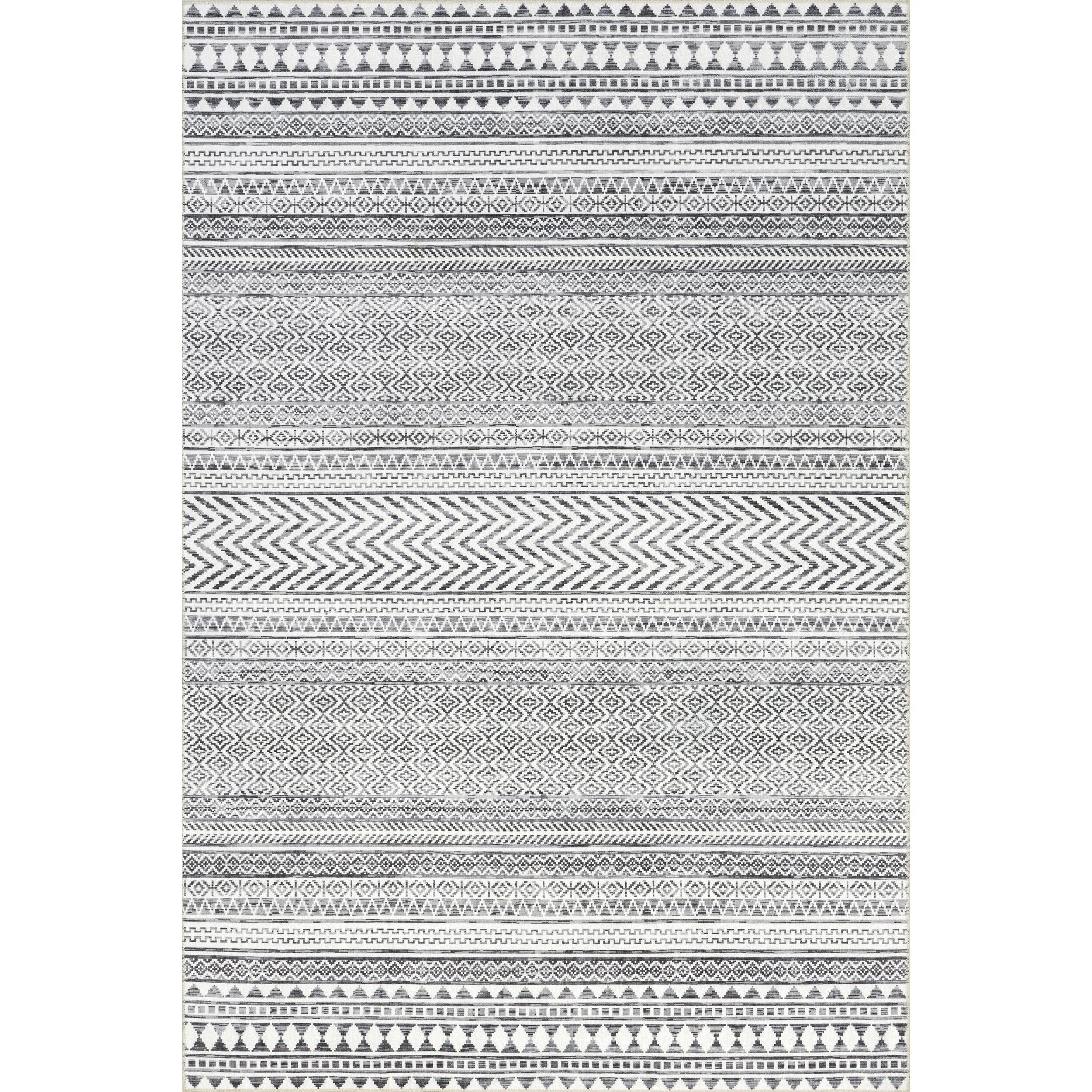 Nuloom Kira SpinClean Machine Washable Tribal Geometric Area Rug