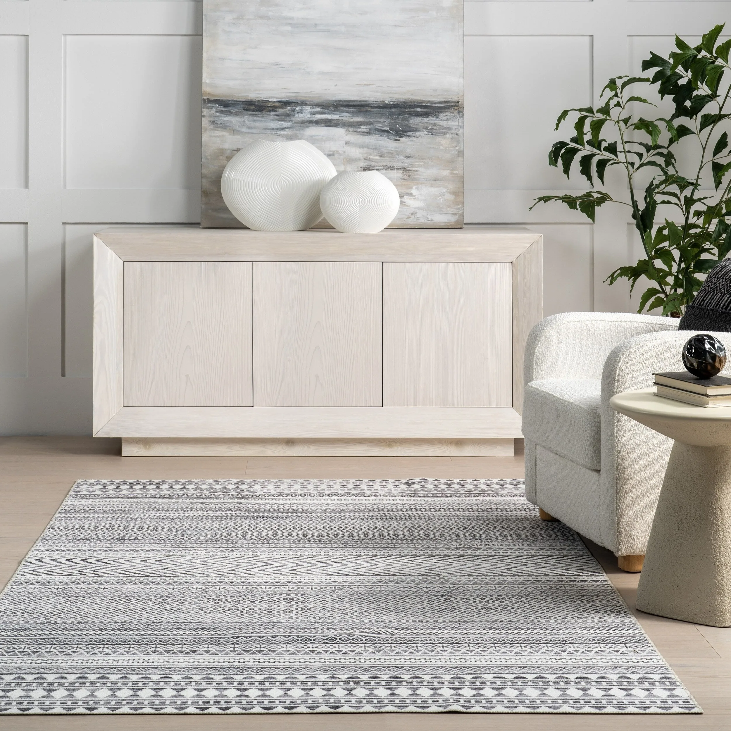 Nuloom Kira SpinClean Machine Washable Tribal Geometric Area Rug