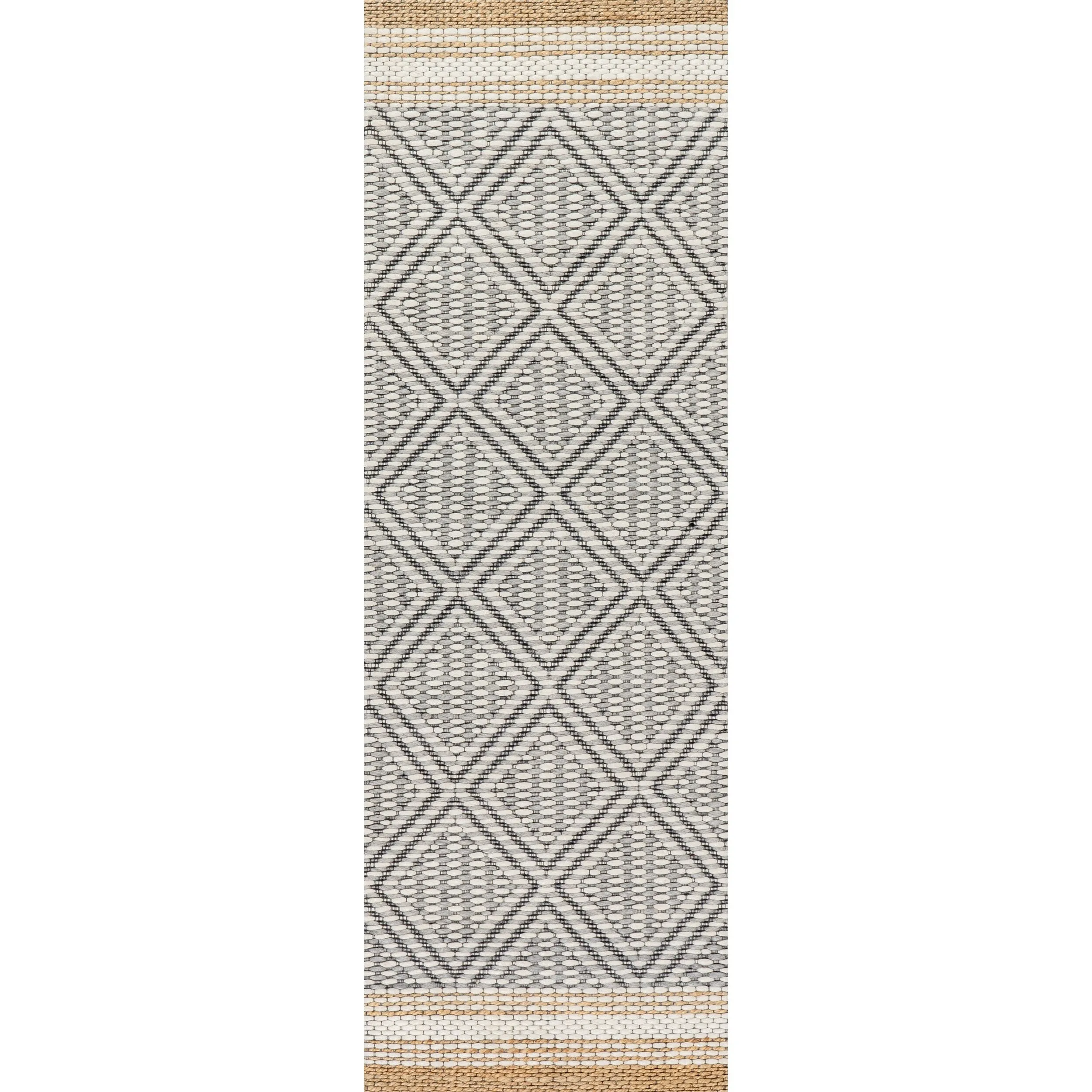 Nuloom Laura Bohemian Trellis Wool and Jute Area Rug