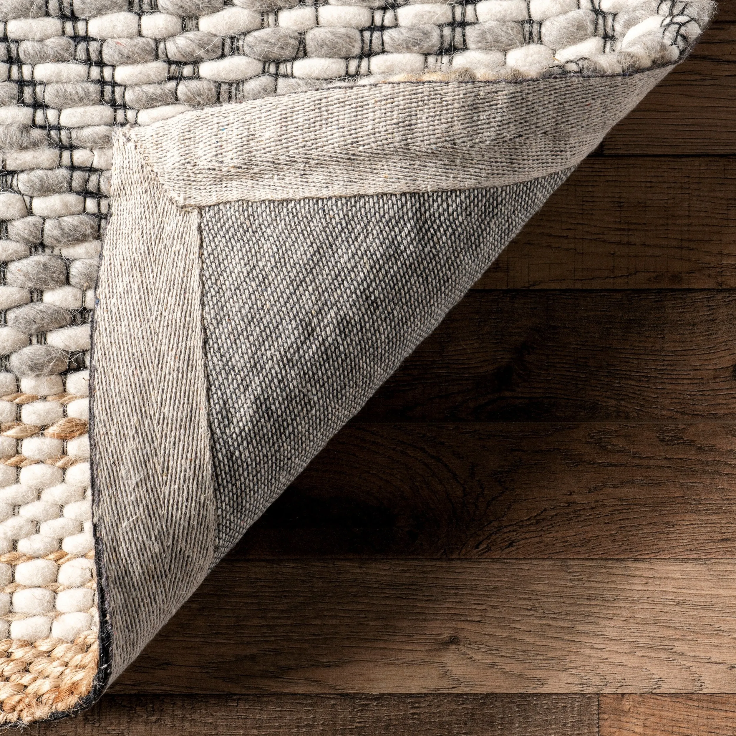 Nuloom Laura Bohemian Trellis Wool and Jute Area Rug