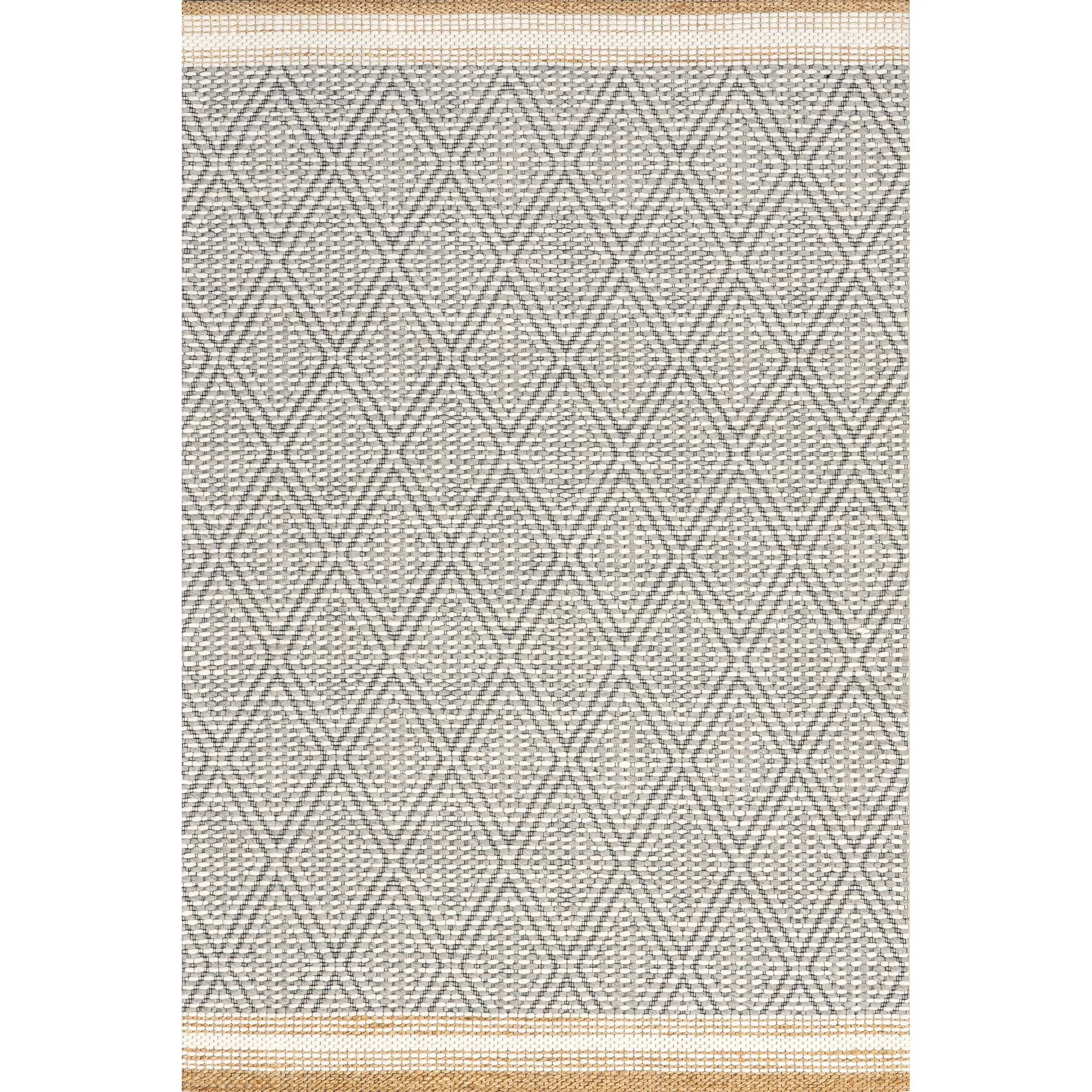 Nuloom Laura Bohemian Trellis Wool and Jute Area Rug