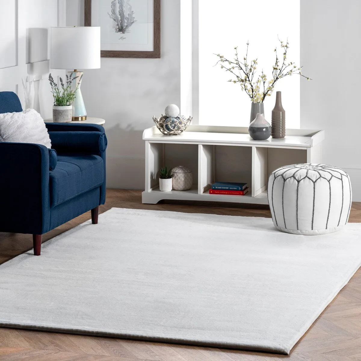 Nuloom Layne Soft Silky Faux Rabbit Fur Area Rug