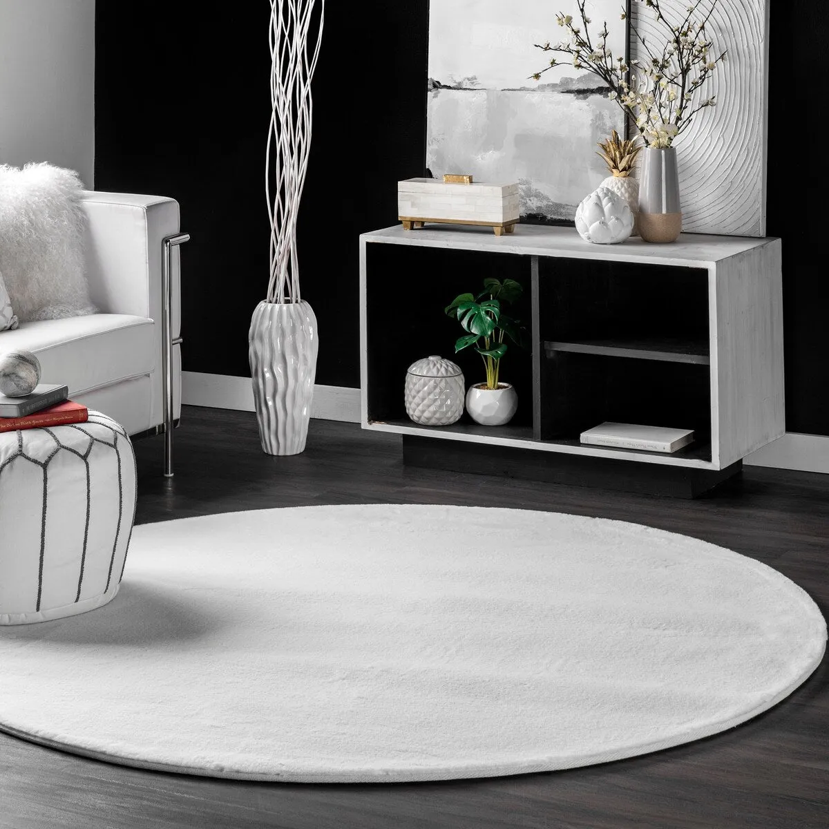 Nuloom Layne Soft Silky Faux Rabbit Fur Area Rug