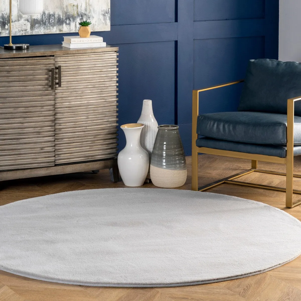 Nuloom Layne Soft Silky Faux Rabbit Fur Area Rug