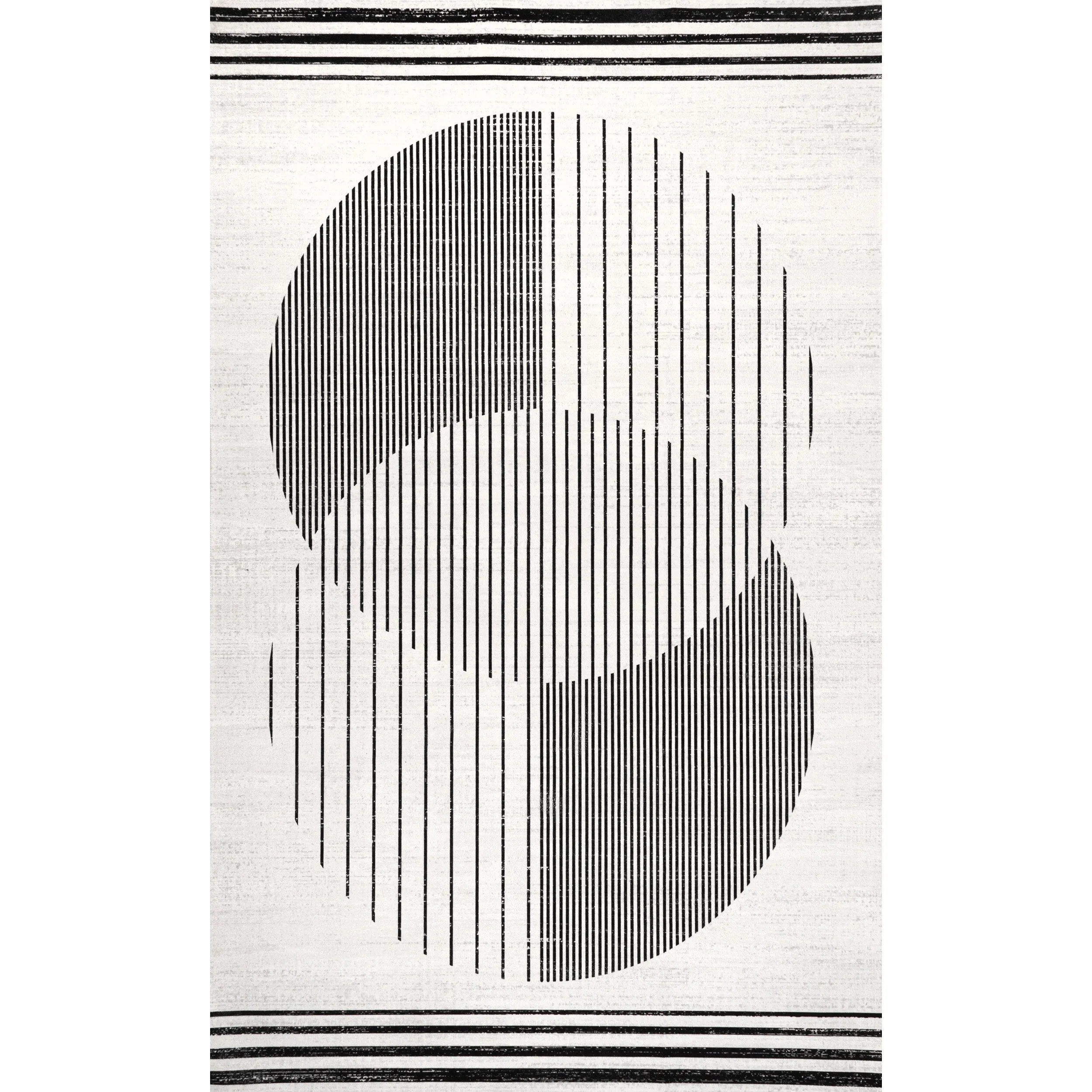 Nuloom Leah SpinClean Machine Washable Geometric Moon Phase Area Rug