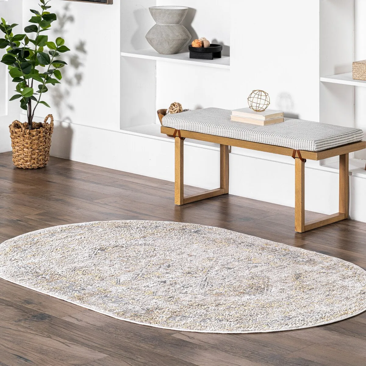 Nuloom Madisson Vintage Faded Medallion Area Rug