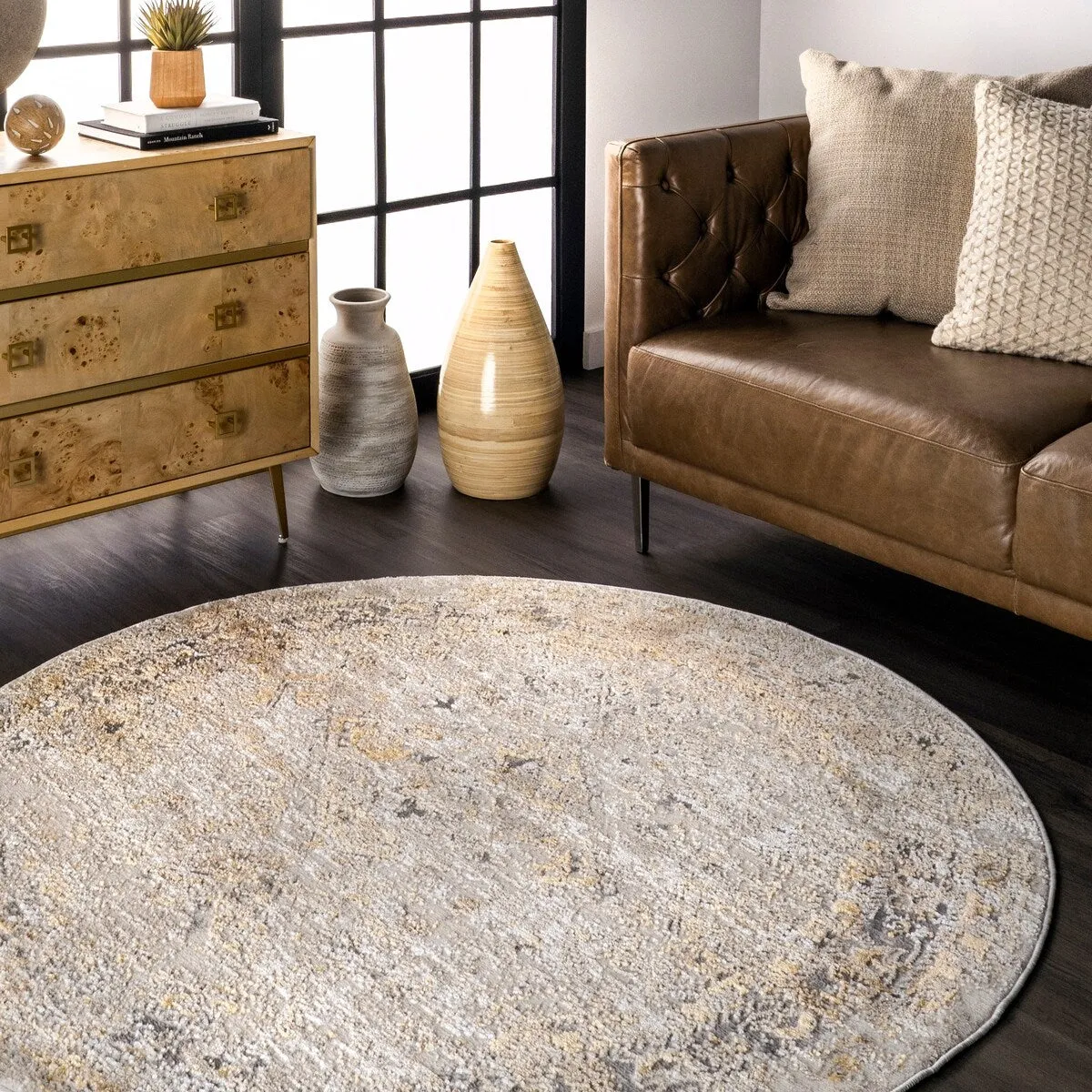 Nuloom Madisson Vintage Faded Medallion Area Rug