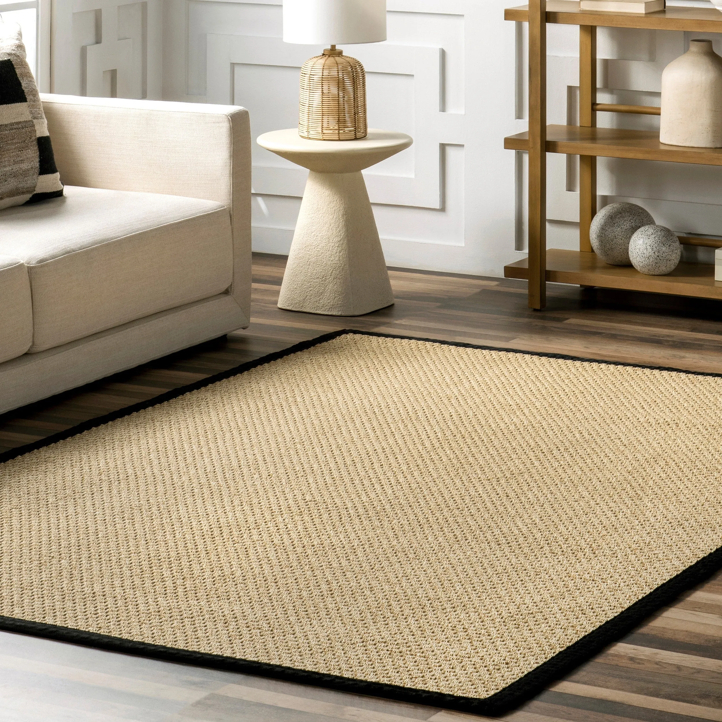 Nuloom Meena Faux Seagrass Bordered Indoor/Outdoor Area Rug