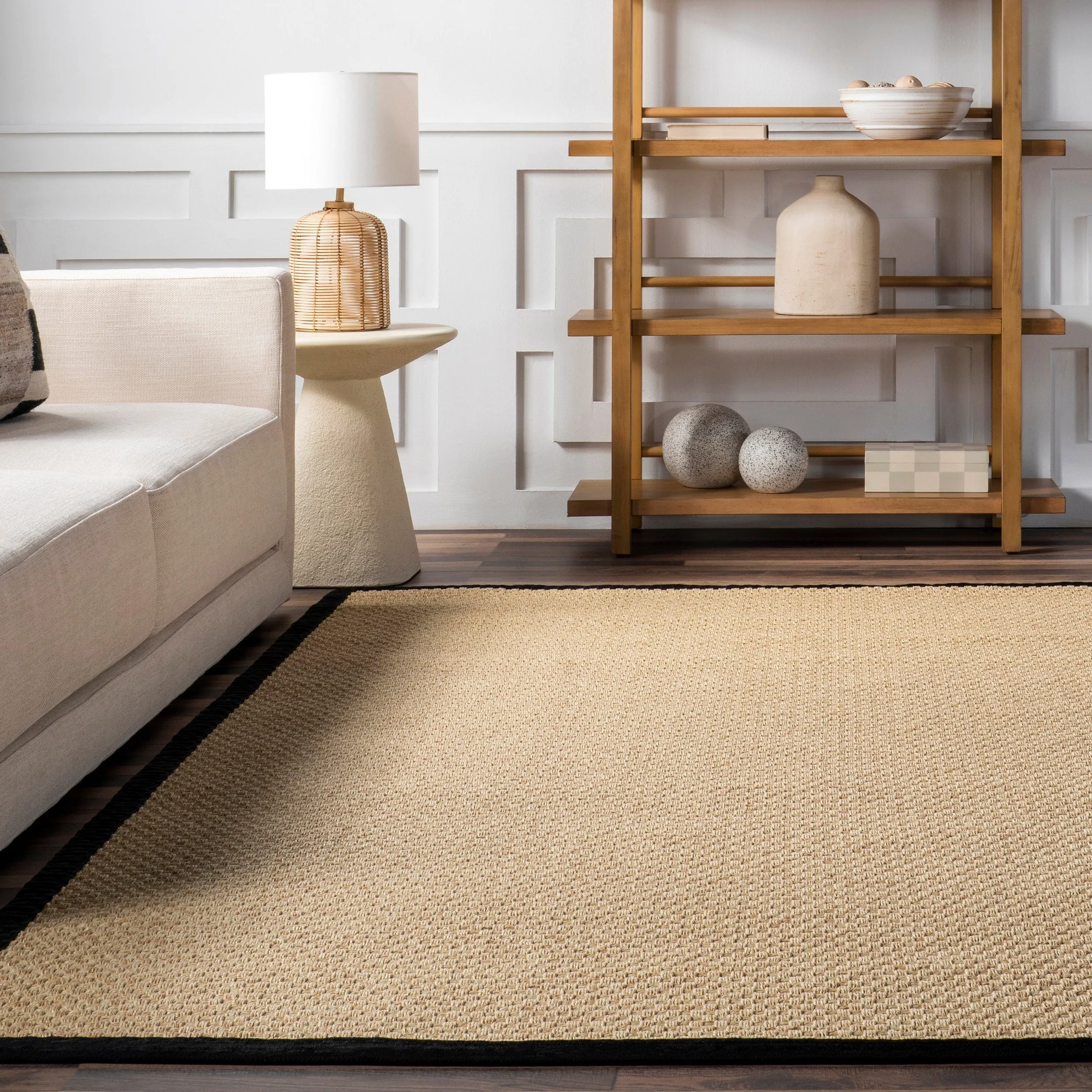 Nuloom Meena Faux Seagrass Bordered Indoor/Outdoor Area Rug
