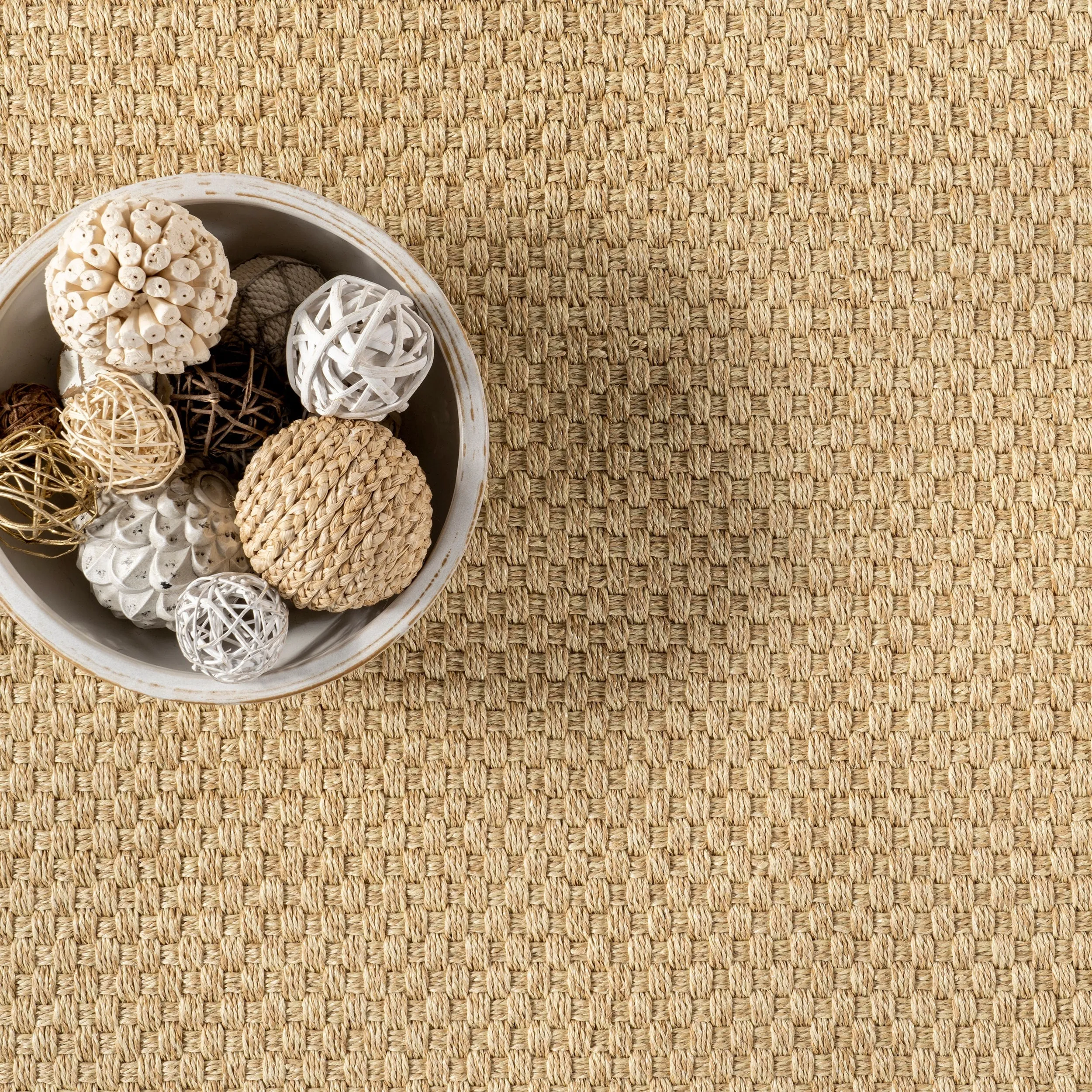 Nuloom Meena Faux Seagrass Bordered Indoor/Outdoor Area Rug