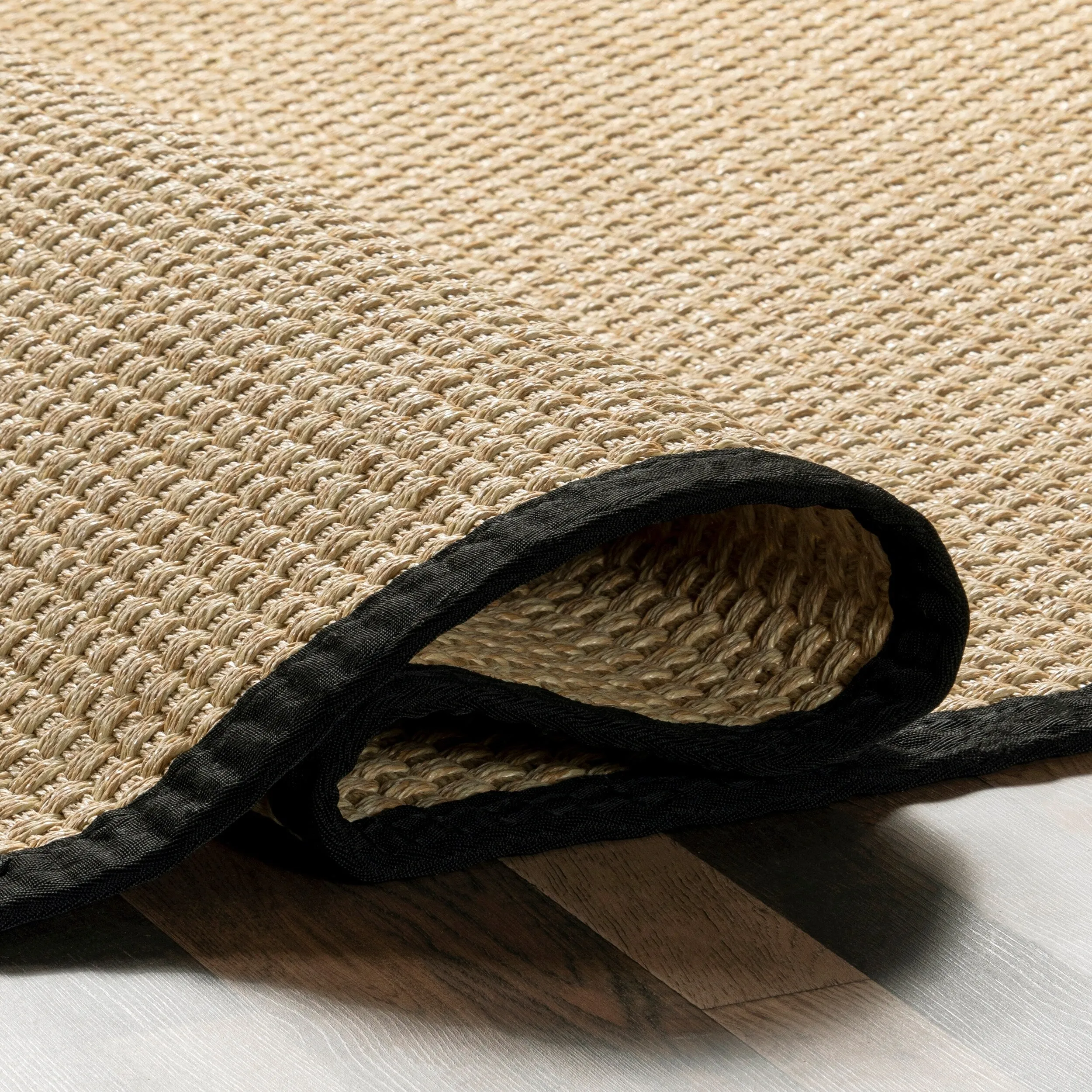 Nuloom Meena Faux Seagrass Bordered Indoor/Outdoor Area Rug