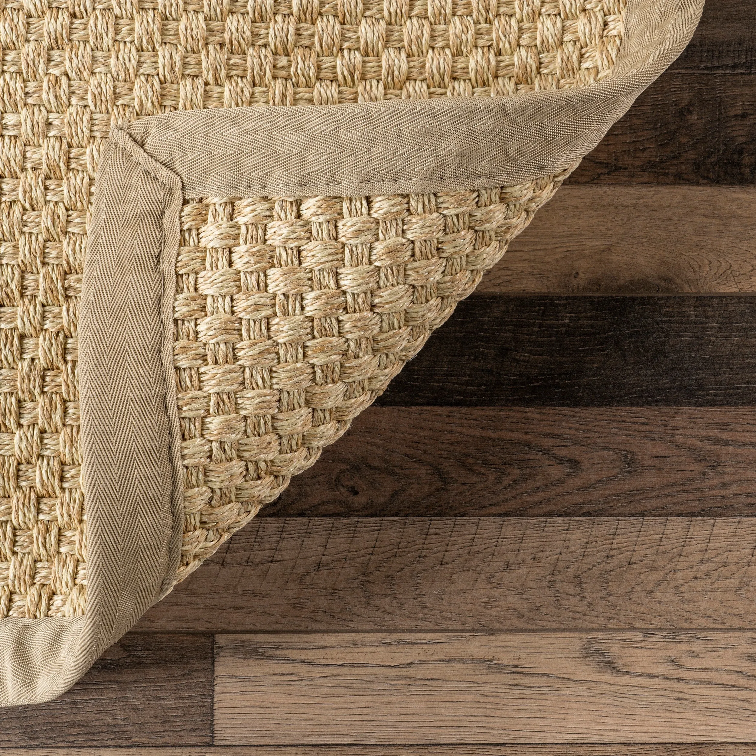 Nuloom Meena Faux Seagrass Bordered Indoor/Outdoor Area Rug