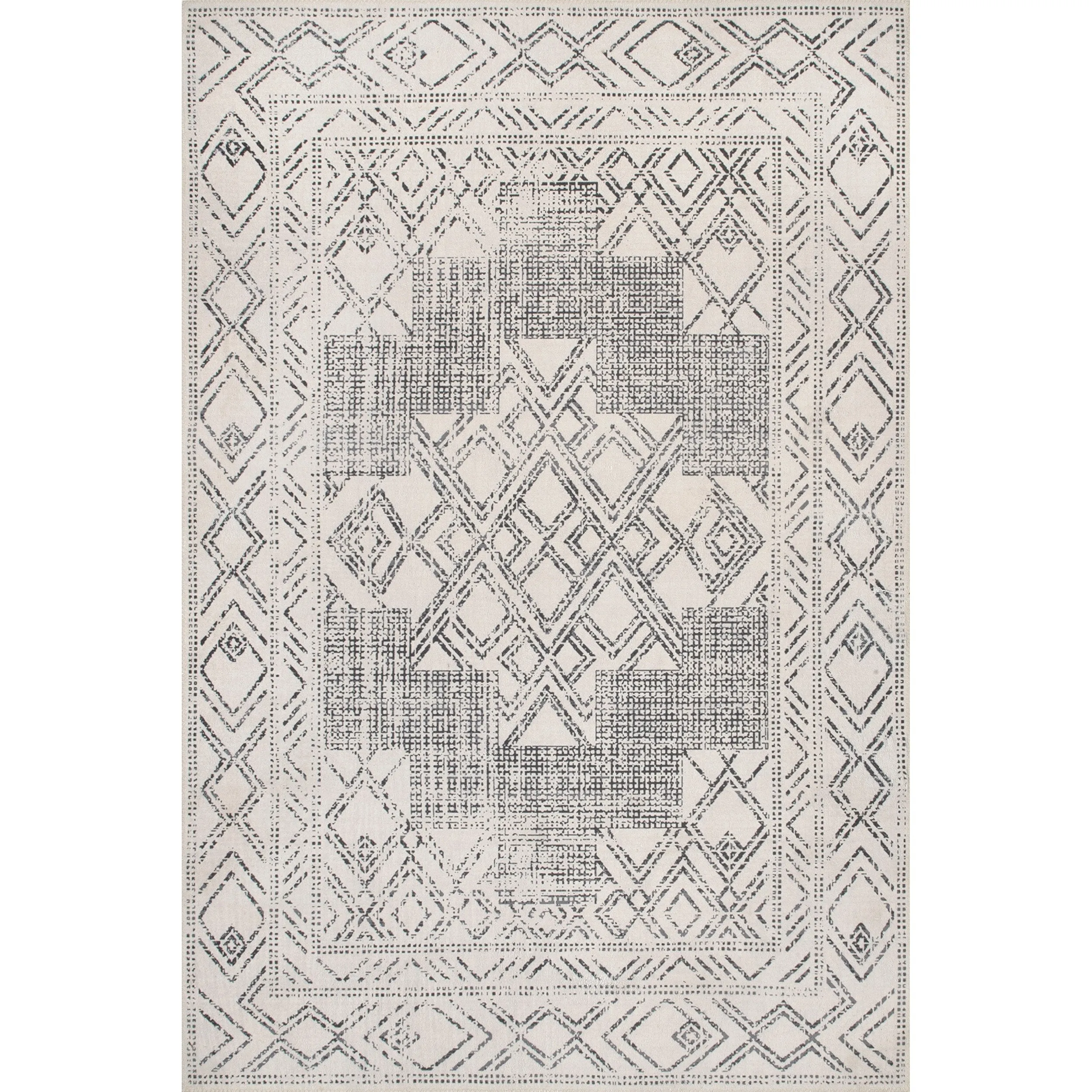 Nuloom Mia SpinClean Machine Washable Geometric Medallion Area Rug