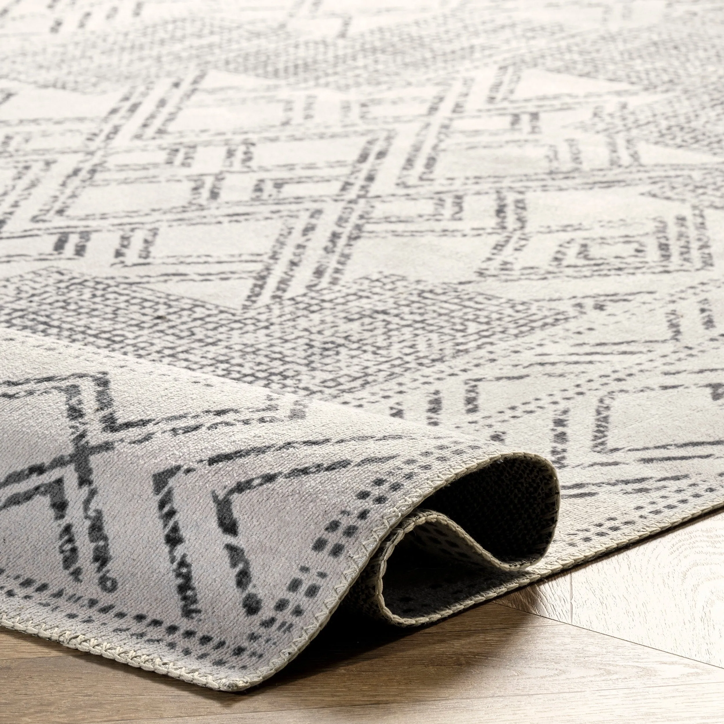 Nuloom Mia SpinClean Machine Washable Geometric Medallion Area Rug