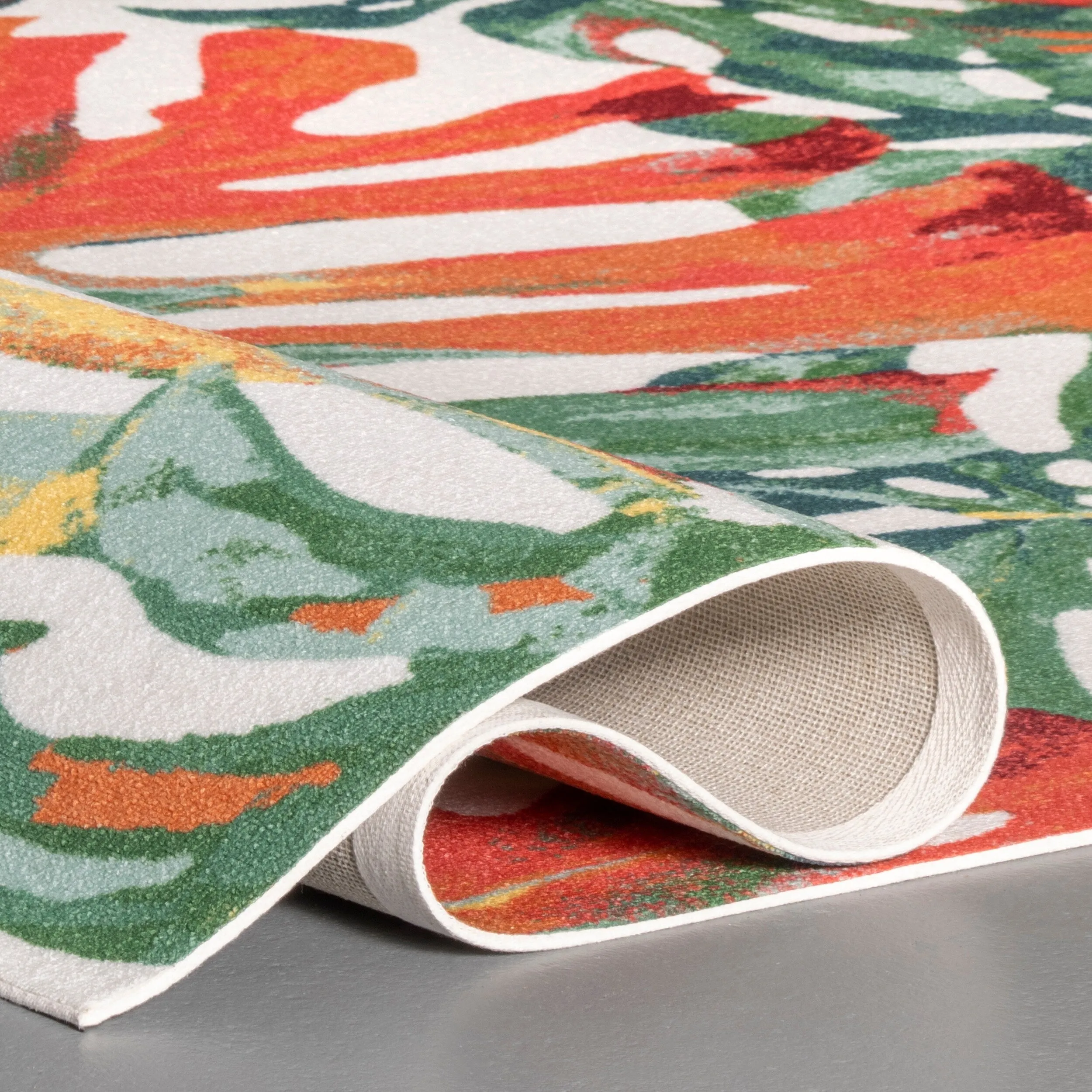 Nuloom Multi Indoor/ Outdoor Contemporary Tropical Palm Leaf Area Rug