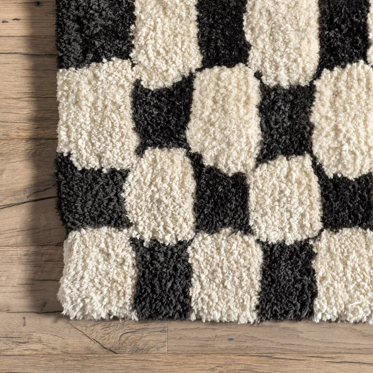 Nuloom Nathalie Modern Checkered Shag Area Rug