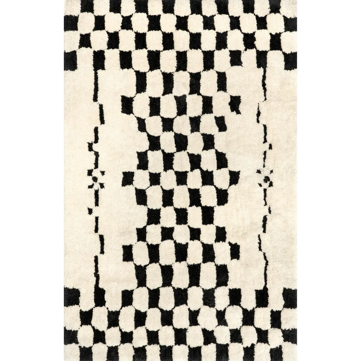 Nuloom Nathalie Modern Checkered Shag Area Rug
