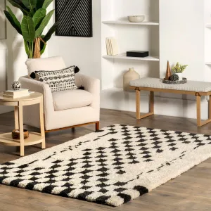 Nuloom Nathalie Modern Checkered Shag Area Rug