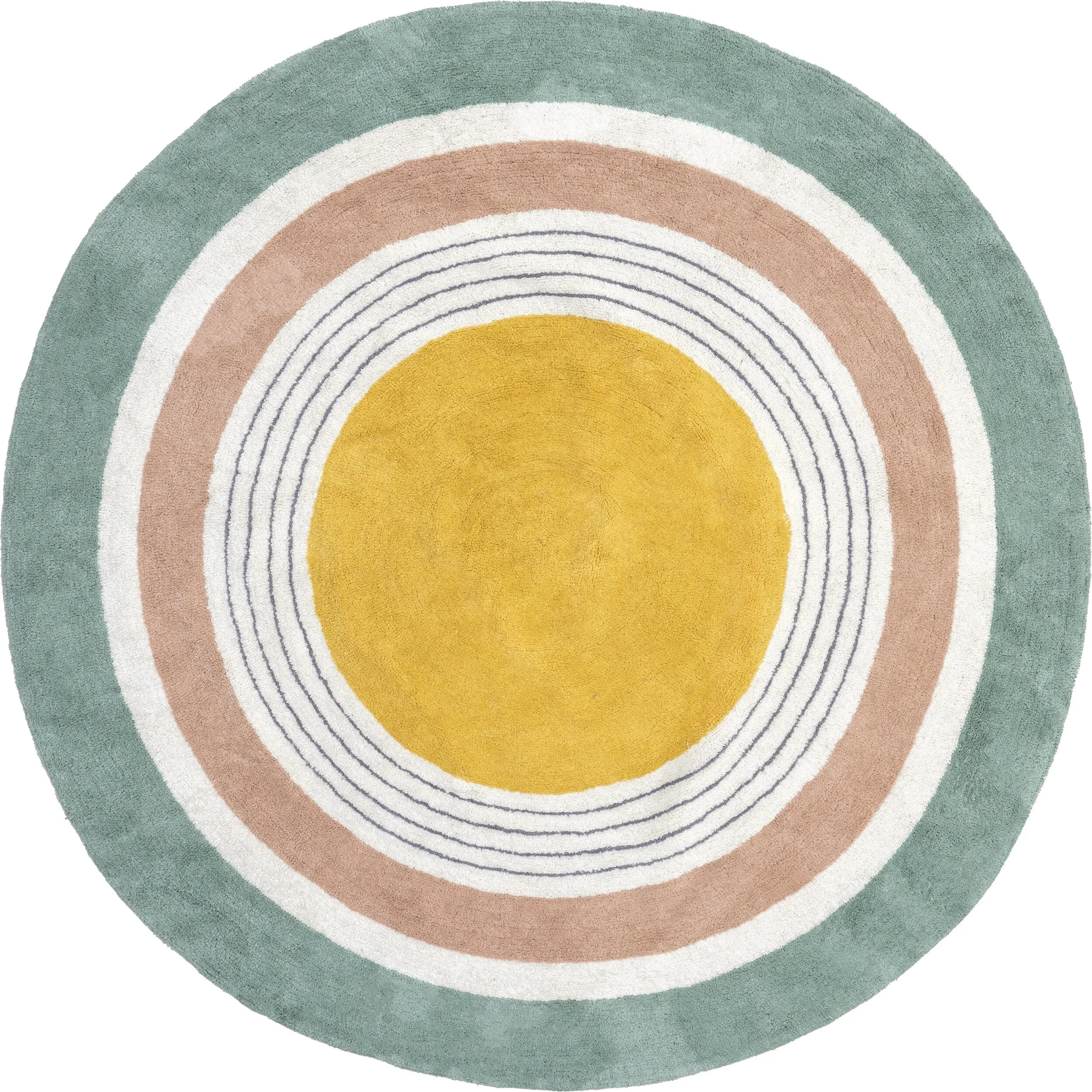 Nuloom Nydia SpinClean Circular Kids Machine Washable Area Rug