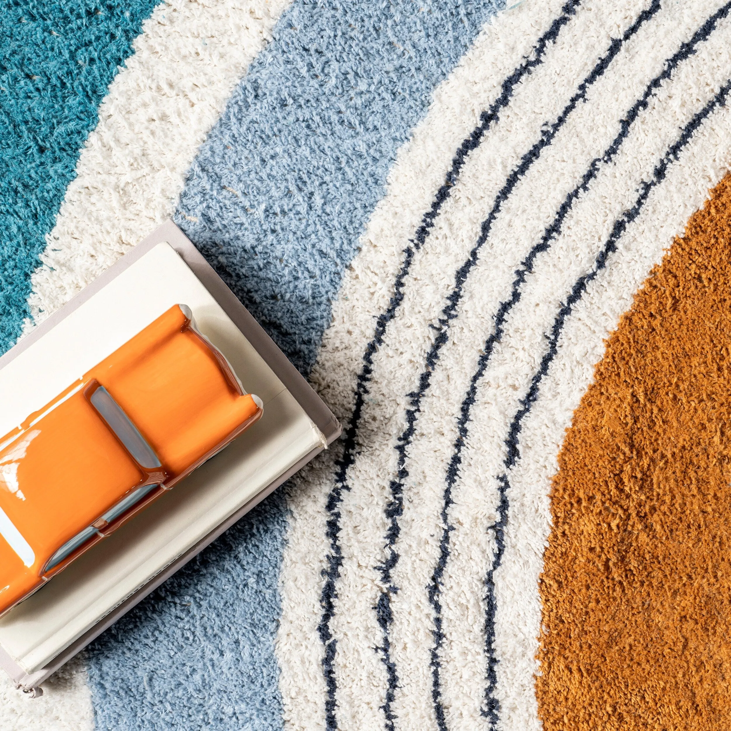 Nuloom Nydia SpinClean Circular Kids Machine Washable Area Rug
