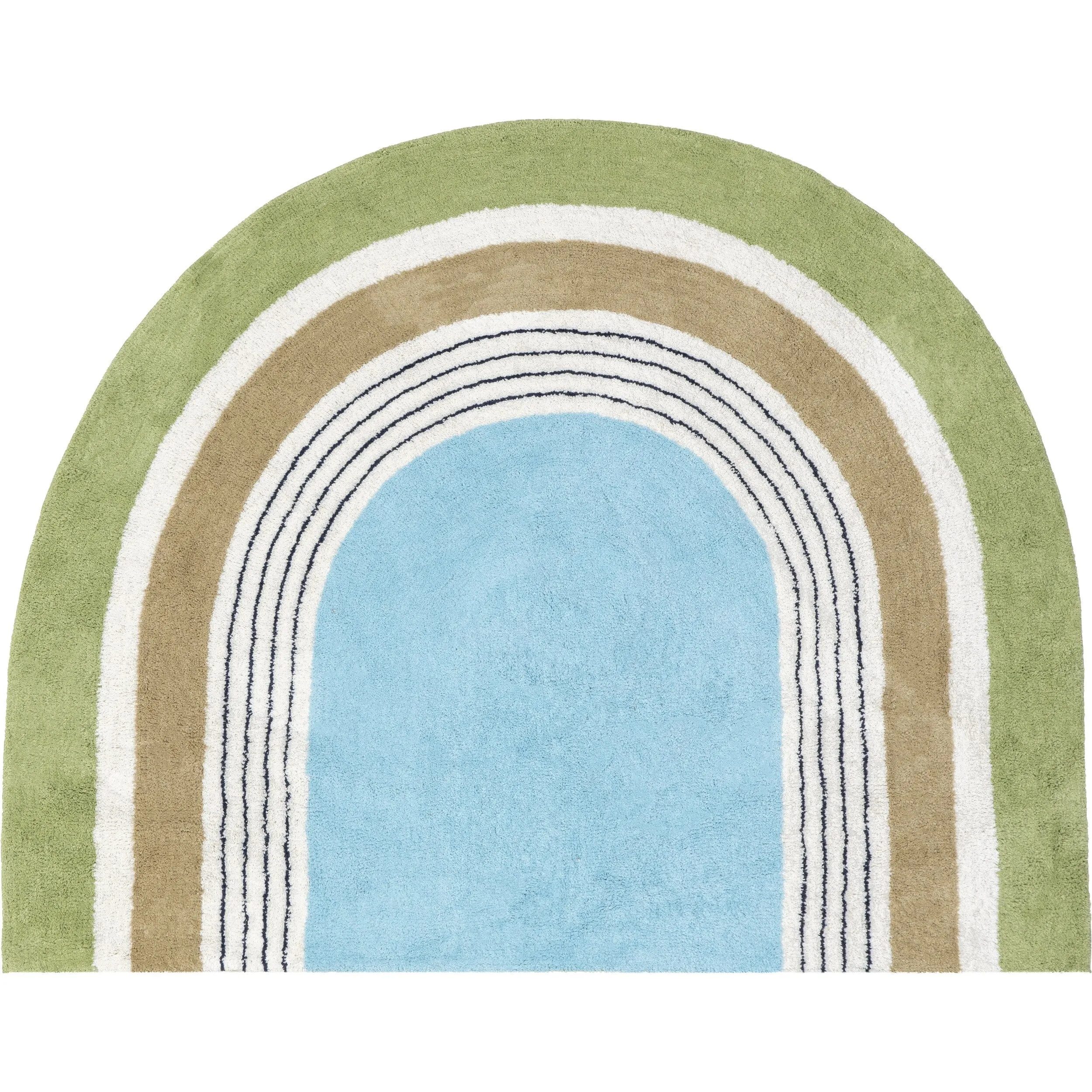 Nuloom Nydia SpinClean Circular Kids Machine Washable Area Rug