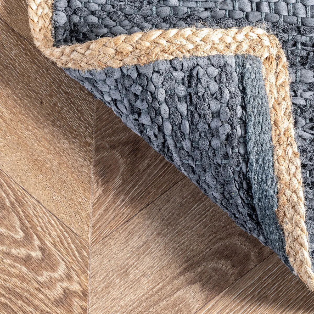 Nuloom Sabby Hand Woven Leather Flatweave Area Rug