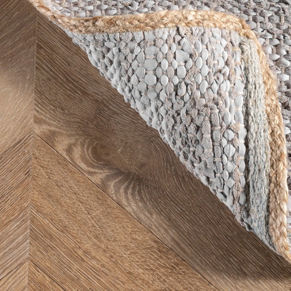 Nuloom Sabby Hand Woven Leather Flatweave Area Rug