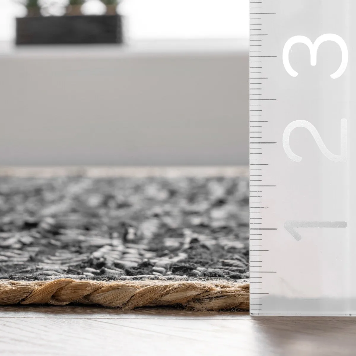 Nuloom Sabby Hand Woven Leather Flatweave Area Rug