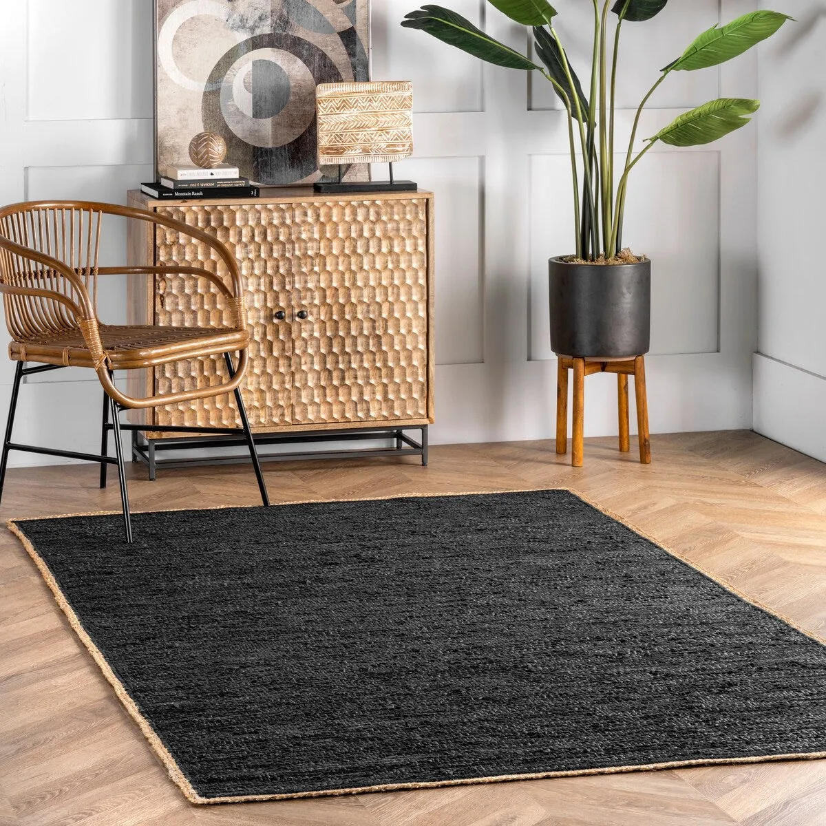 Nuloom Sabby Hand Woven Leather Flatweave Area Rug