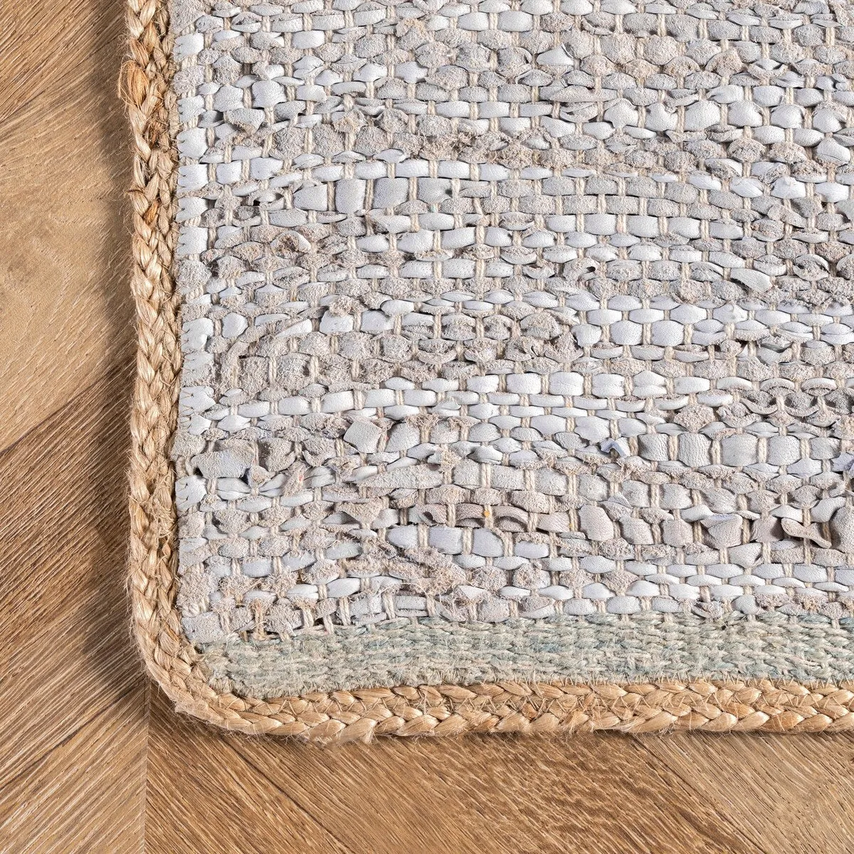 Nuloom Sabby Hand Woven Leather Flatweave Area Rug